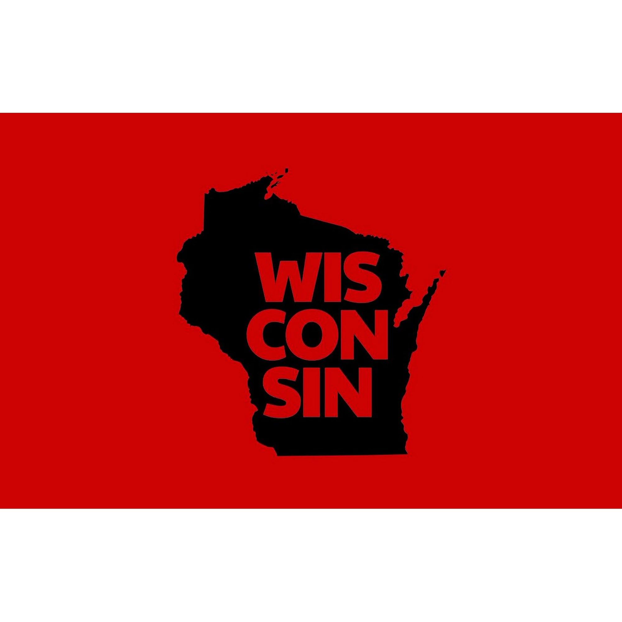 Wisconsin Red Oval Car Bumper Sticker - Durable Vinyl Decal for Cars, Trucks & Windows - Show State Pride - Perfect for Tailgating, Road Trips & College Events