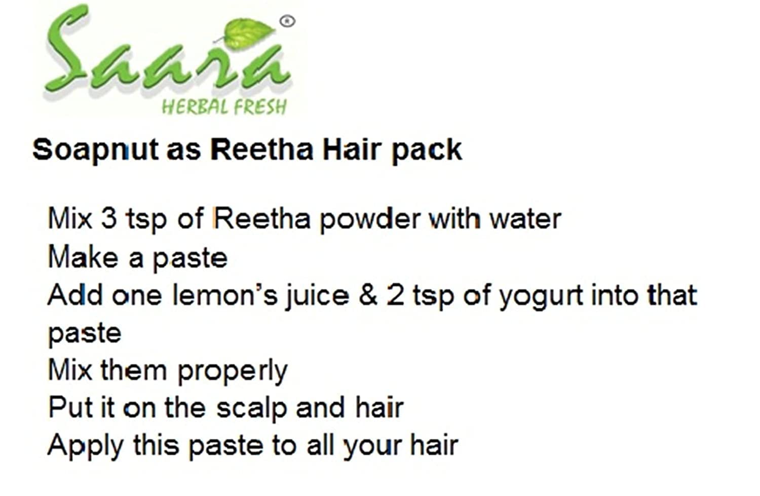 Organic Saara HERBAL FRESH Soapnut Powder (Reetha/Aritha) 400g - Natural Hair & Face Cleanser - Pack of 4 x 100g - Boondi Kottai, Kumkudukaya - Perfect for Shampoo, Face Wash & Eco-Friendly Cleaning
