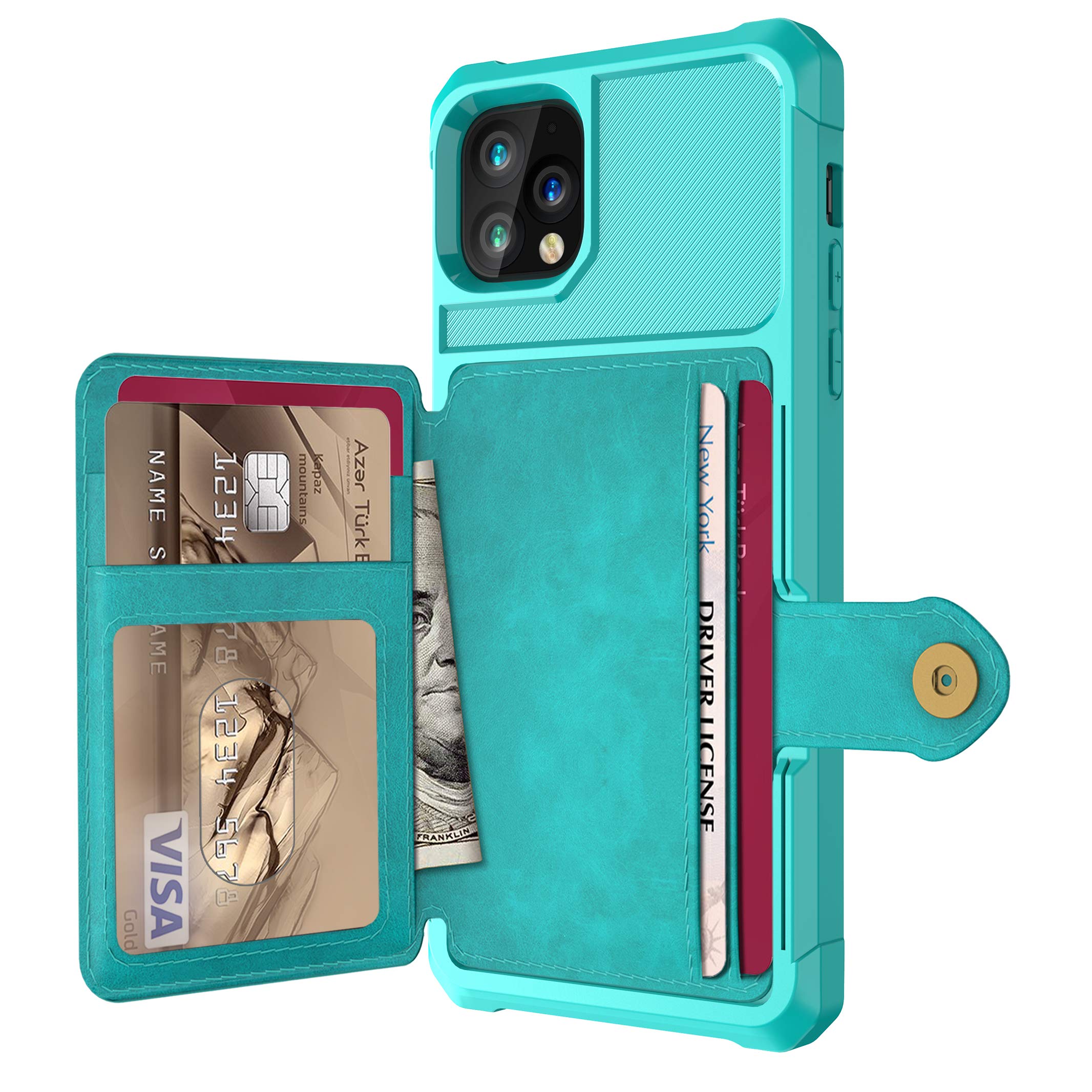 Premium Shockproof iPhone 11 Pro Max Case with Built-in Kickstand & Credit Card Holder - Durable Protective Cover for Men, Women, Teens (Perfect for Work, Travel & Everyday Use)