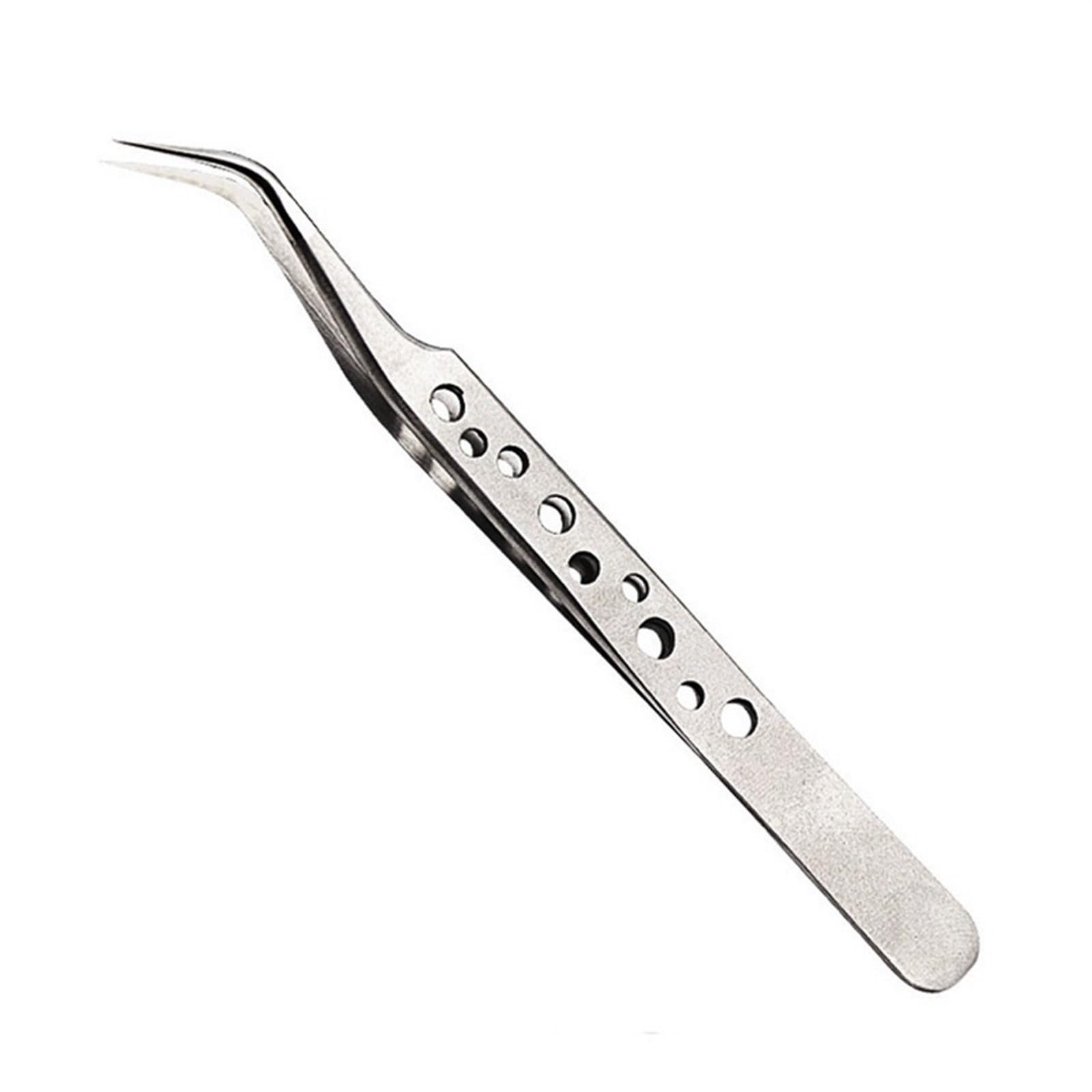 Precision Anti-Static Hair Removal & Electronics Tweezers Set - Stainless Steel Curved & Straight Tip Forceps for Phone Repair, Industrial Use & Beauty Care