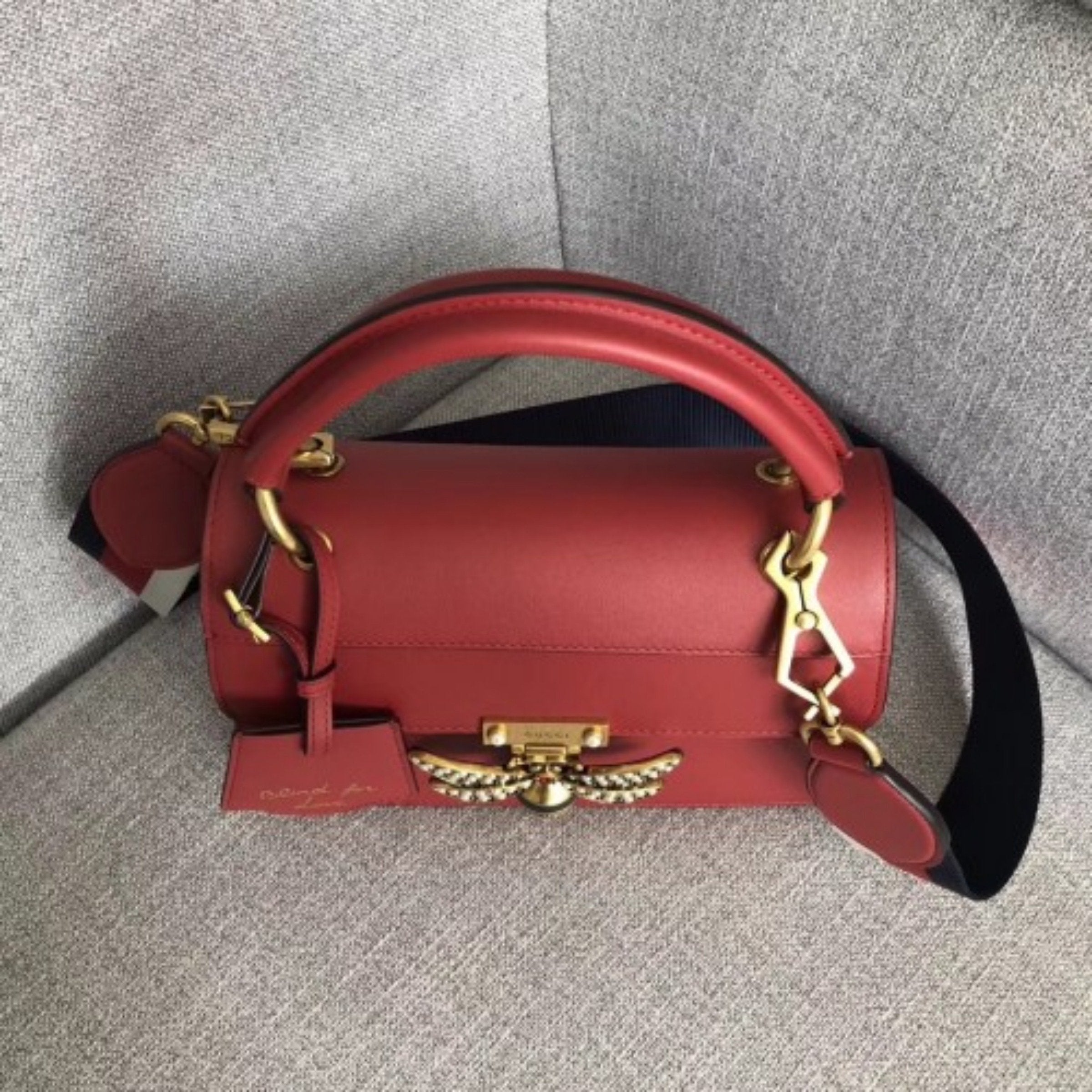 Gucci Queen Margaret Genuine Leather Handbag for Women - Red Crossbody Purse | Perfect for Work, Travel & Evening Events