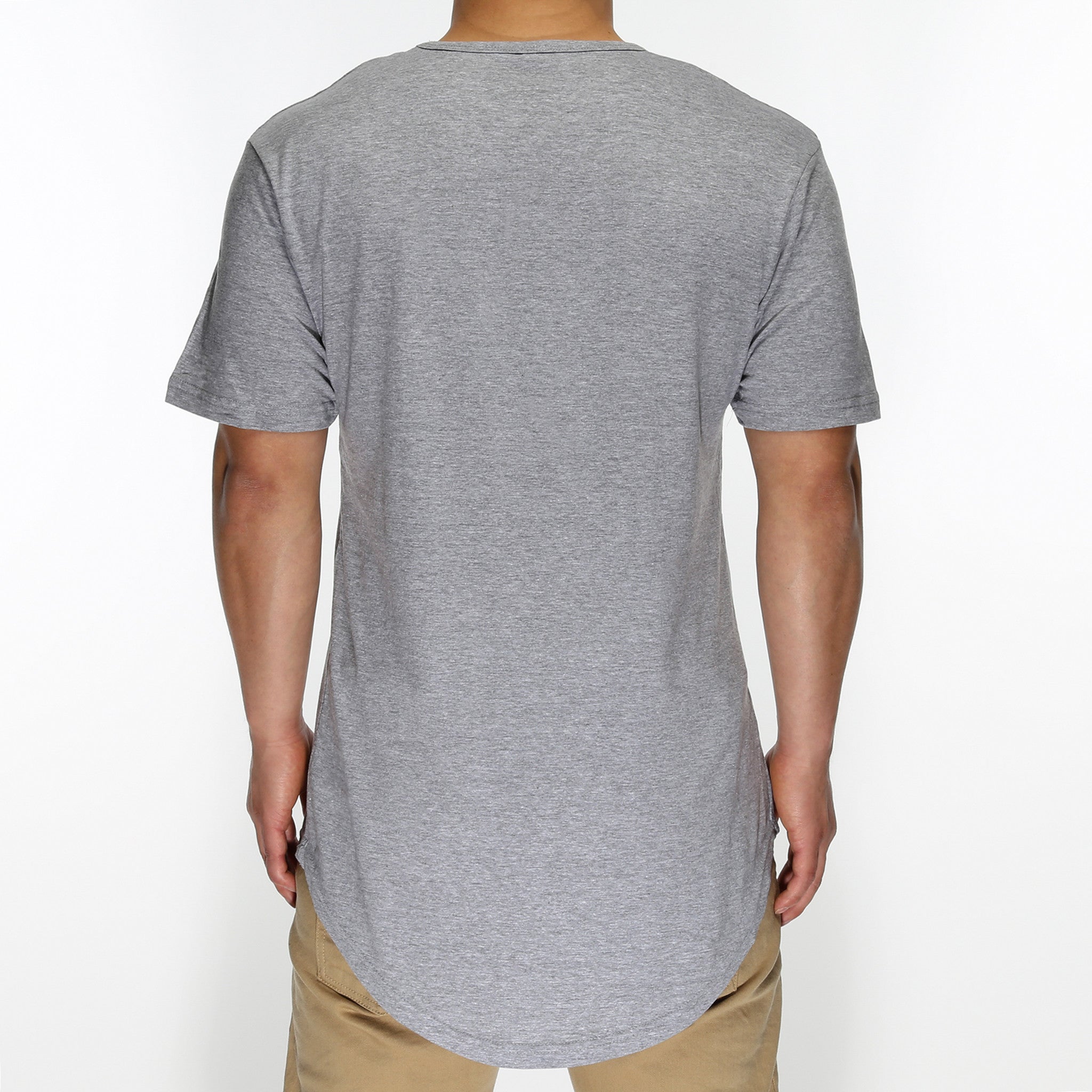 New Star Drop Tail Tee - Soft Heather Grey Women's T-Shirt | Casual Streetwear & Layering Essential