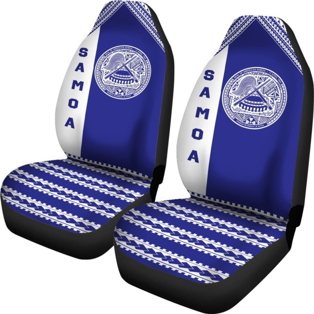 Premium American Samoa Car Seat Covers - Breathable & Durable Seal Blue Design (093223) | Perfect for SUVs, Trucks & Sedans | Waterproof & Easy to Clean for Daily Commute & Road Trips