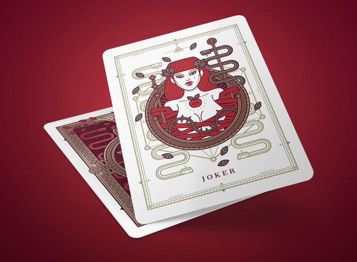Premium SINS Red Corpus Playing Cards - Elegant Deck for Poker, Blackjack, Magic Tricks & Game Nights - Perfect for Parties, Casino Nights & Collectors
