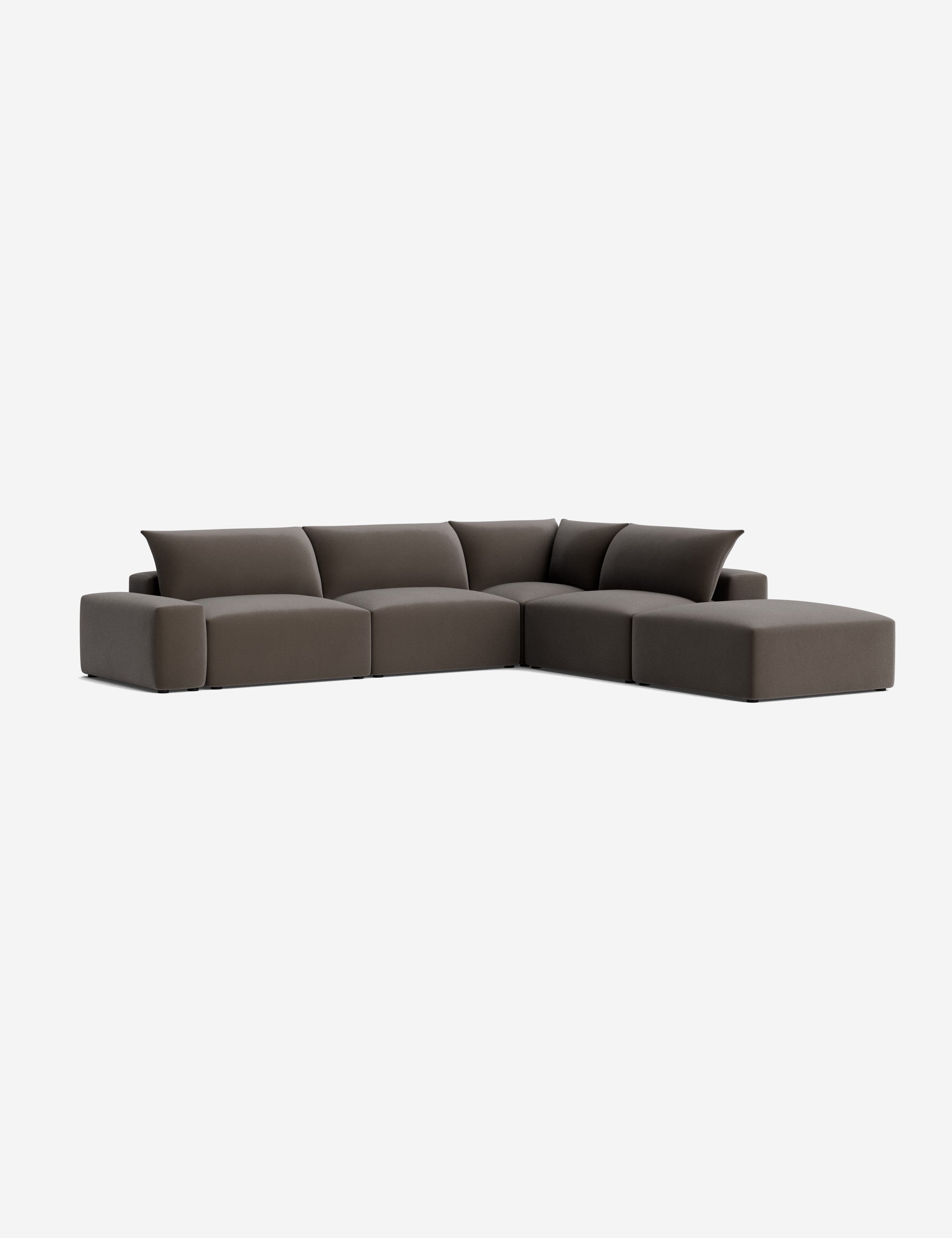 Brinley Chaise Sectional Sofa - Modern L-Shaped Couch with Reversible Chaise for Living Room, Family Room & Lounge | Comfortable Fabric Upholstery, Sturdy Frame | Perfect for Small Spaces & Home Decor