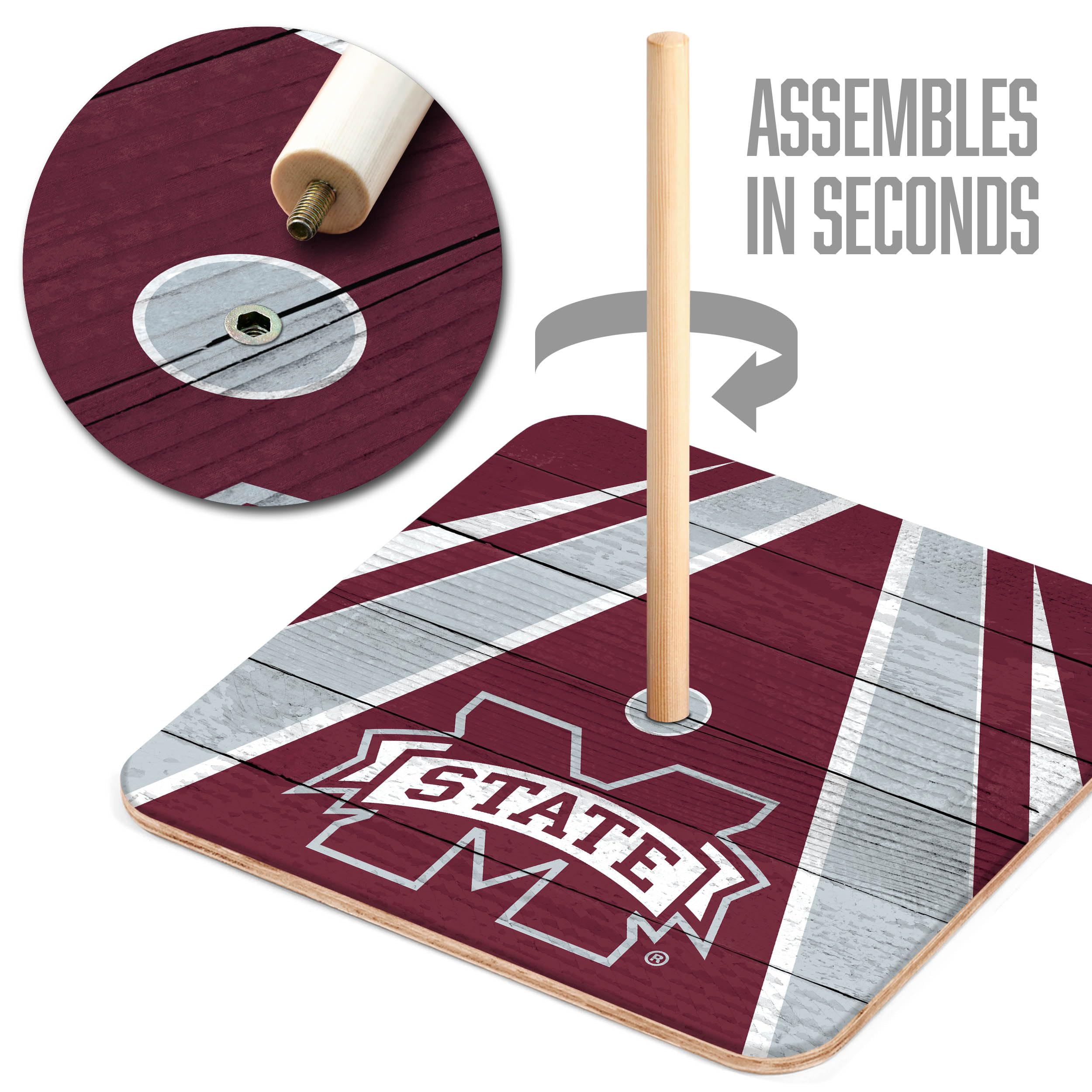 YouTheFan NCAA Mississippi State Bulldogs Horseshoe Bags - Durable & Stylish Team Spirit Accessories for Football Games, Tailgating & Fan Gear Collection