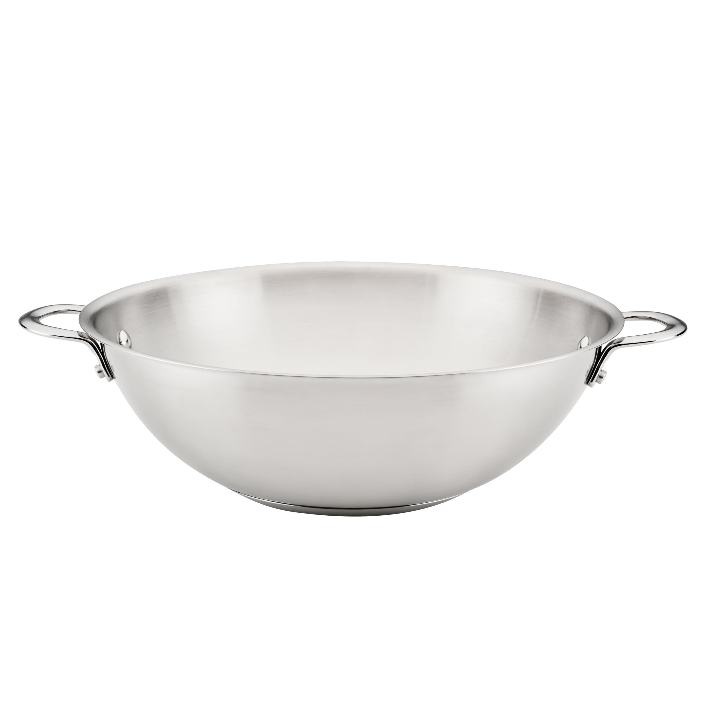 Rachael Ray Professional 14-Inch Stainless Steel Wok & Stir-Fry Pan - Induction Ready, All Cooktop Compatible, Dishwasher & Metal Utensil Safe - Perfect for Asian Cooking, Stir-Frying & High-Heat Searing