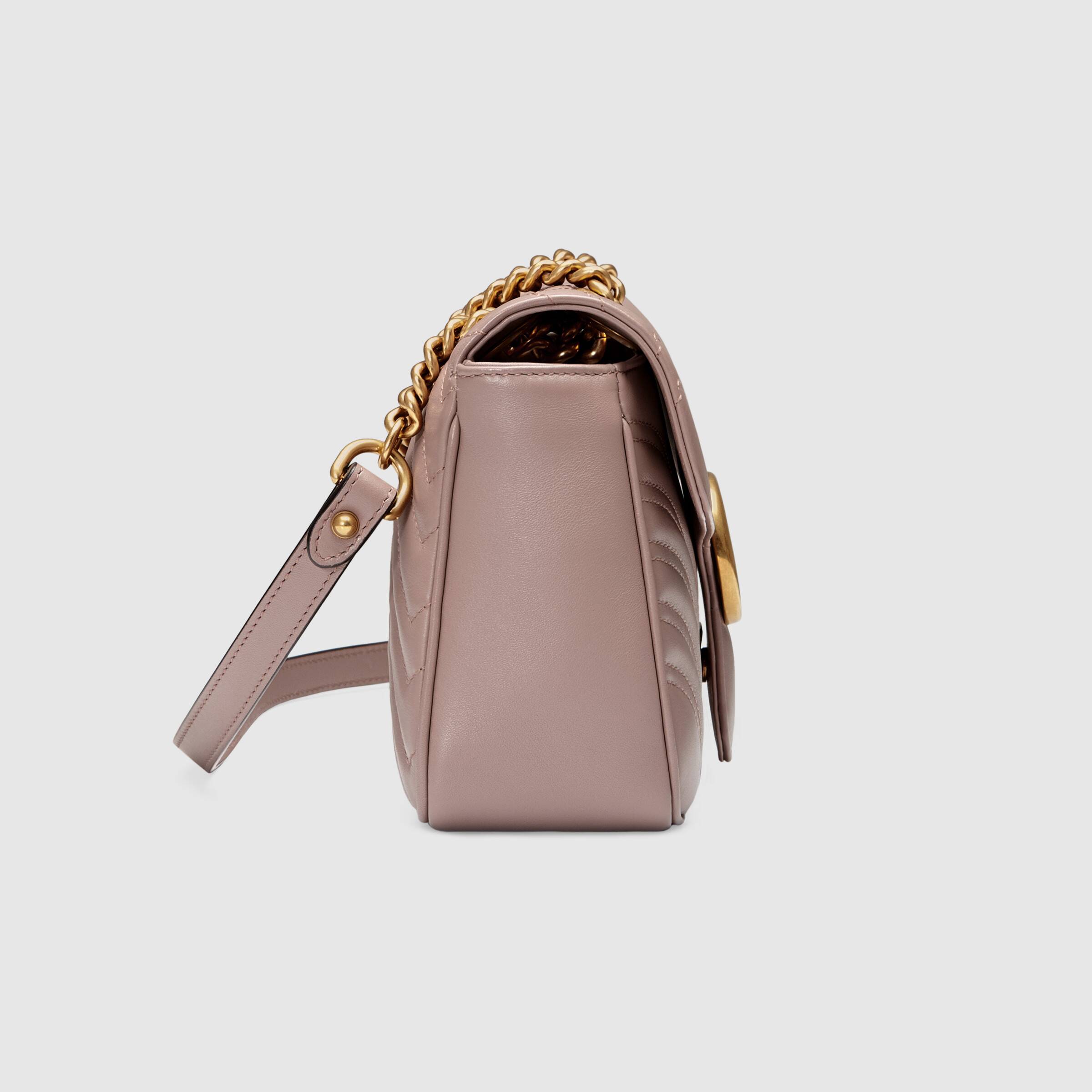 Gucci GG Marmont Medium Matelasse Shoulder Bag in Dusty Pink | Luxury Designer Handbag for Women | Perfect for Date Night, Office & Special Occasions