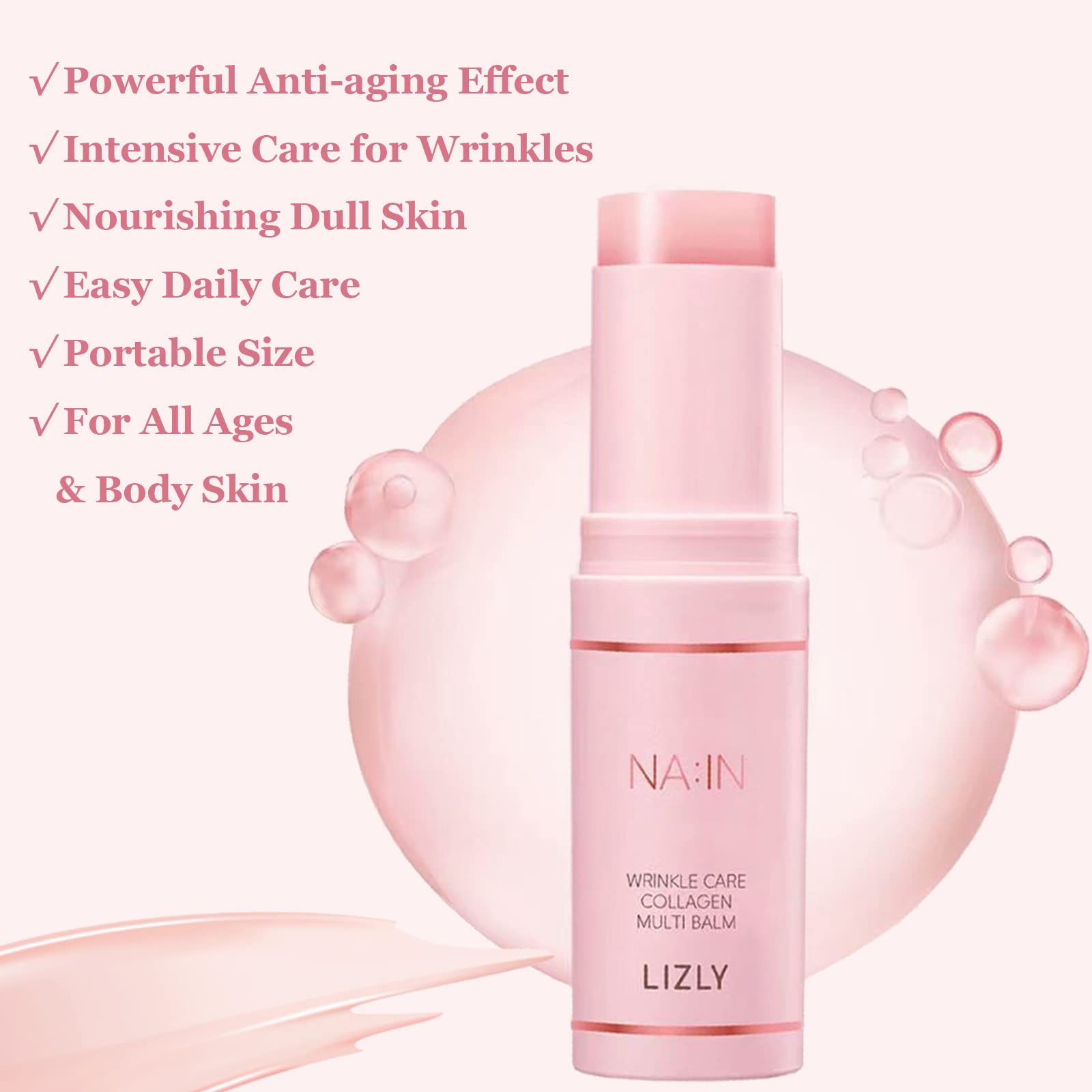 **Korean Wrinkle Bounce Multi Balm Stick – All-in-One Hydrating Collagen Moisturizer for Face & Eyes | Anti-Wrinkle, Watery Glow | Perfect for Travel & On-the-Go Skincare**