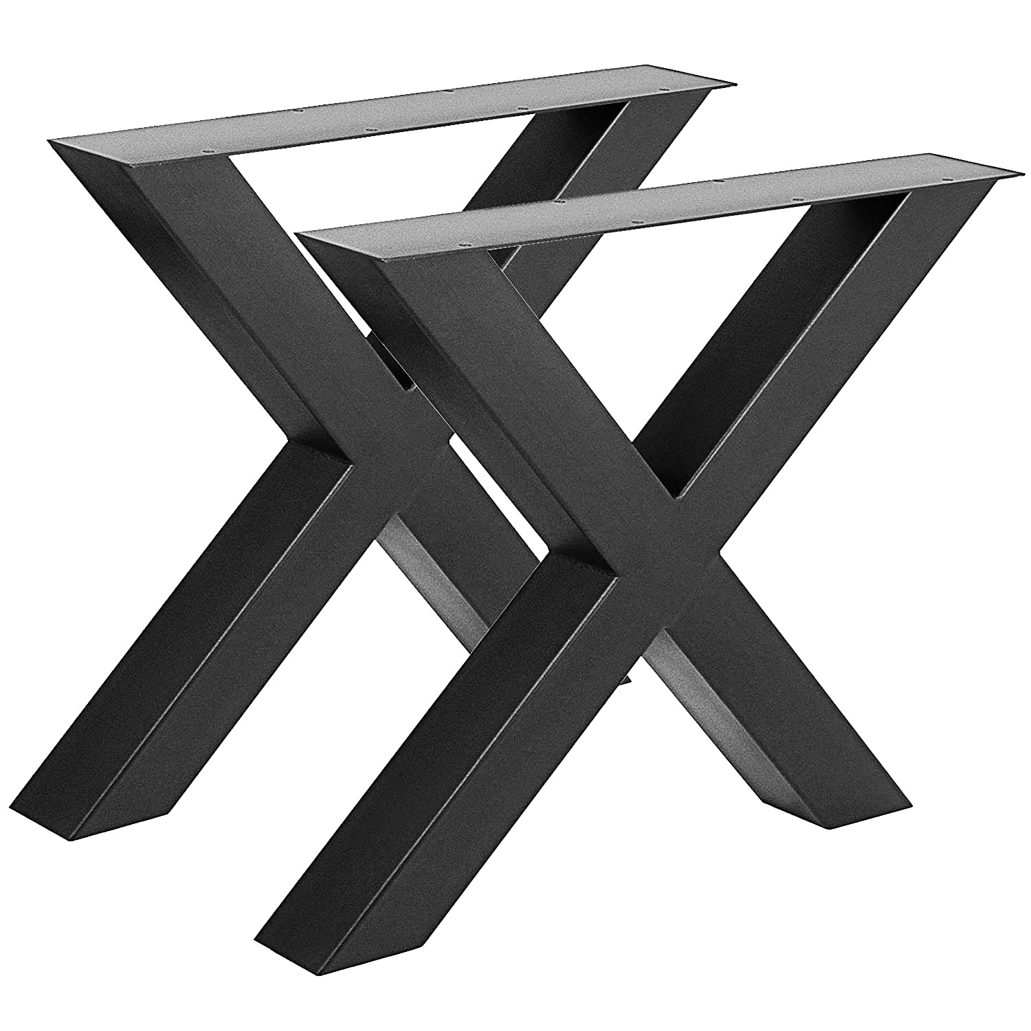 2 Pack AnthroDesk Heavy Duty Carbon Steel Table Legs - Matte Black Powder Coated for Dining Tables, Coffee Tables, Office Desks & Home Furniture | Perfect for Modern Dining Room, Patio, Home Office & Workspace Decor