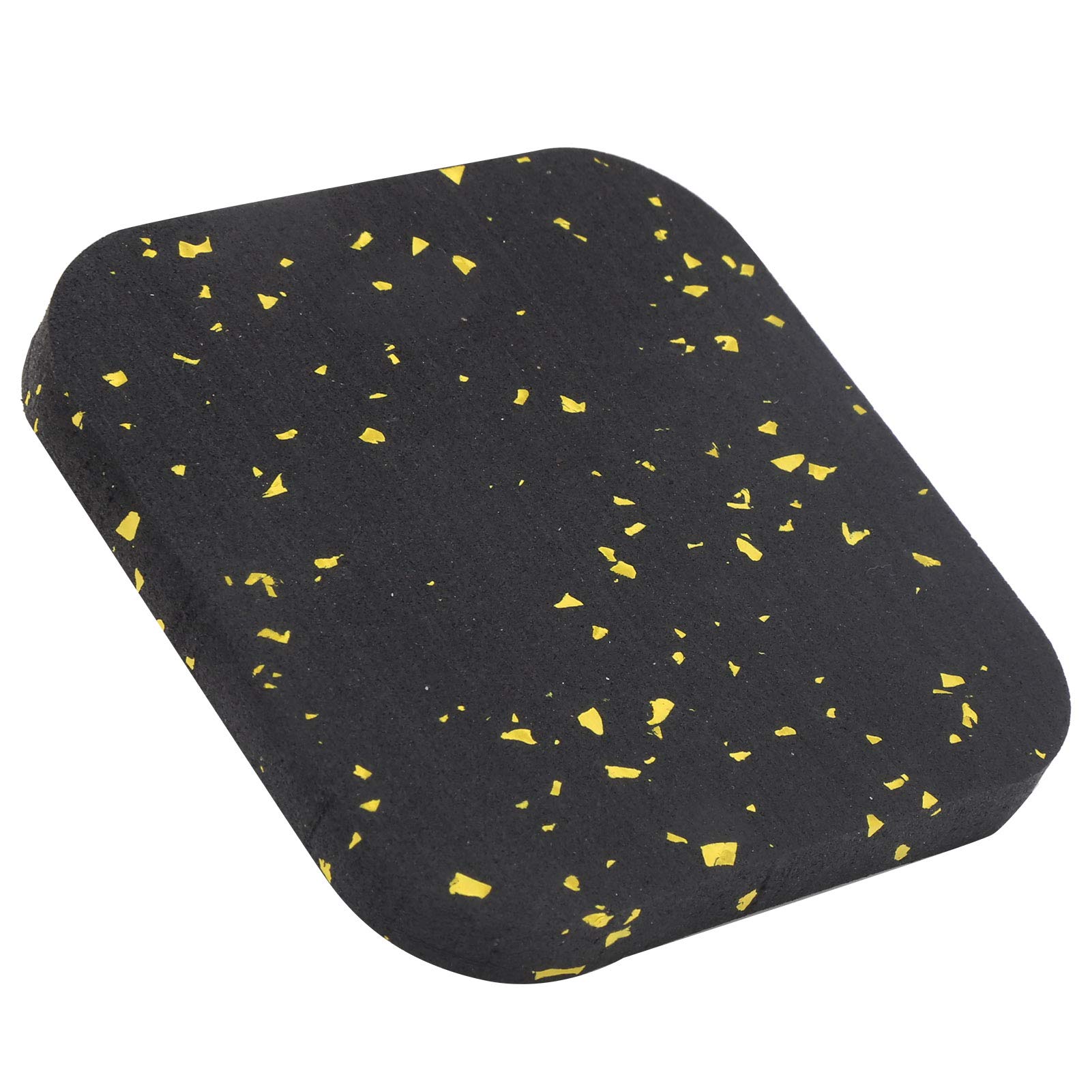 Premium Non-Slip Exercise Equipment Mat - Shock Absorbing, Sound Insulating & Wear-Resistant Gym Floor Mat for Treadmills, Yoga, Home Workouts (Black & Yellow) - Perfect for Home Gyms, Fitness Studios & Noise Reduction