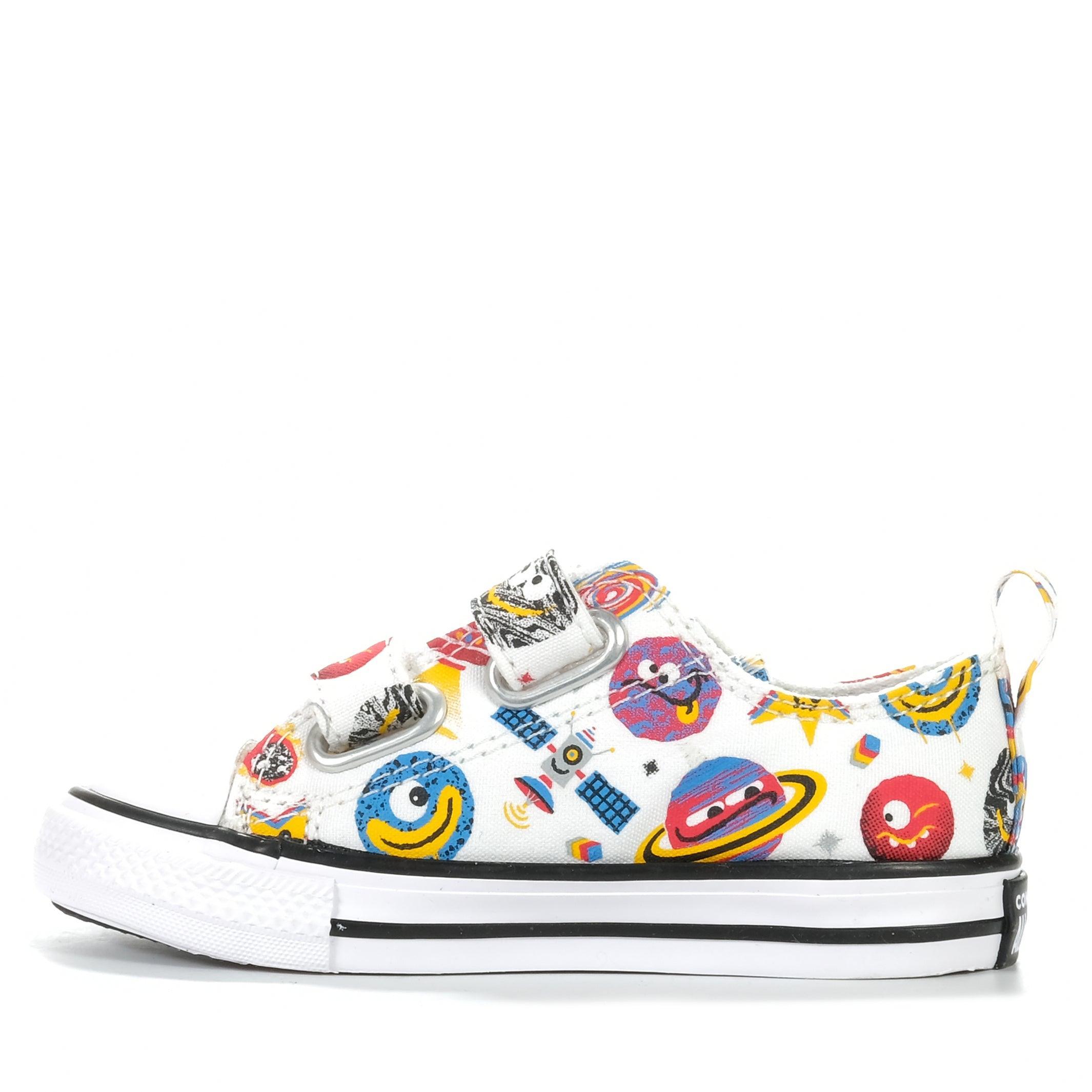 Converse CT Infant Space Cruiser 2V Low Top Sneakers - White Baby Shoes for Boys & Girls | Comfortable First Walkers for Toddlers, Casual Play & Everyday Wear