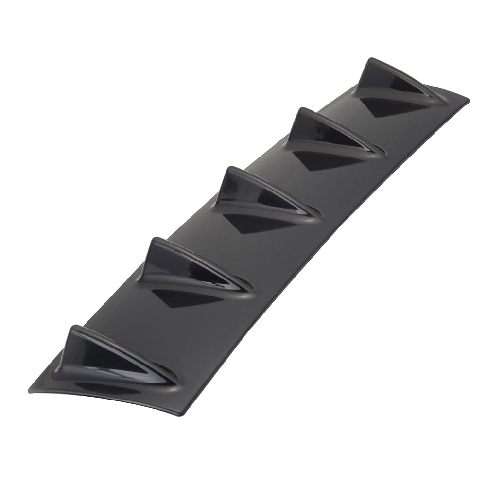 Vosarea Universal Rear Bumper Diffuser - 5 Shark Fin Design Car Chassis Deflector & Bumper Lip Kit (23x6 inches) for Enhanced Aerodynamics & Sporty Styling - Perfect for Car Enthusiasts & Modified Vehicles