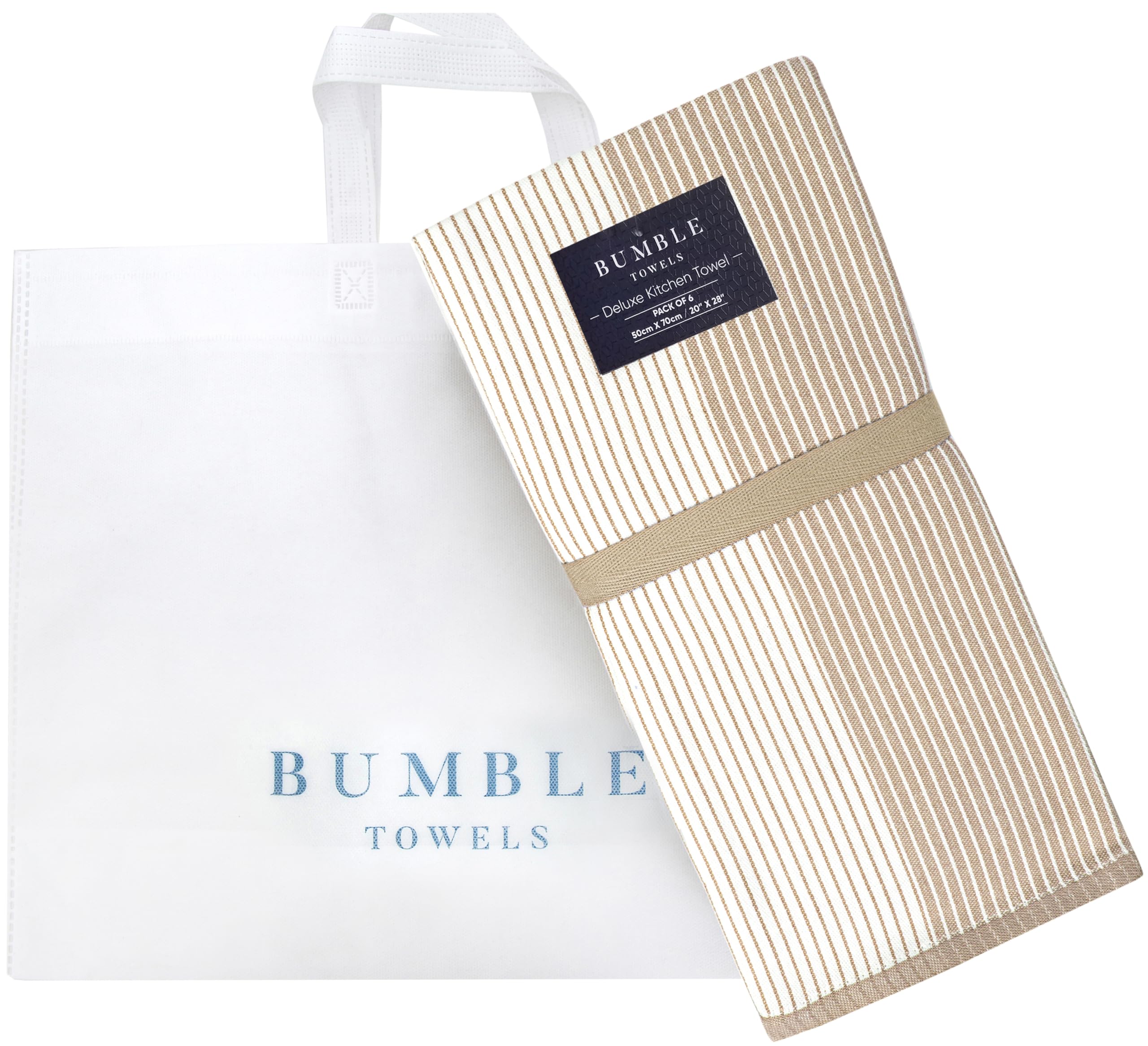 Premium Cotton Kitchen Towels Set (6 Pack) - 20