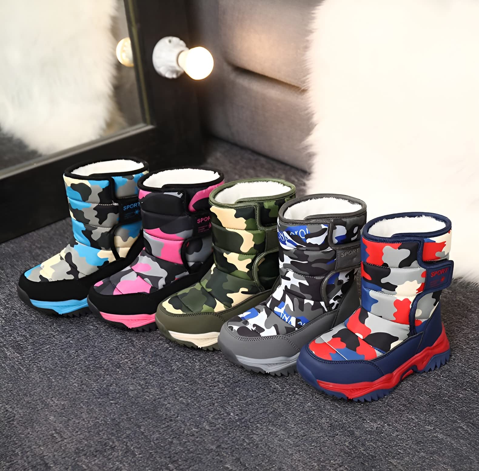 **Waterproof Kids Snow Boots for Boys & Girls - Slip-Resistant Winter Shoes for Cold Weather (Toddler/Little Kid/Big Kid) - Perfect for Outdoor Play, Snow Days & Winter Adventures**