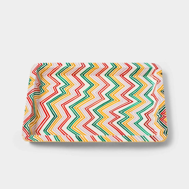Colorful Handmade Paper Mache Trinket Tray - Decorative Jewelry Organizer for Dresser, Vanity & Home Decor
