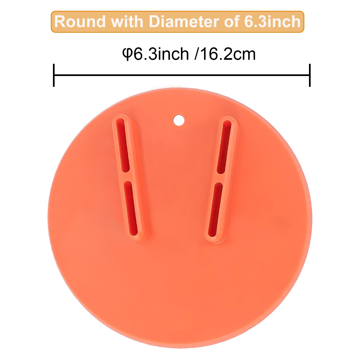 Universal Motorcycle Kickstand Pad - Orange, for Hot Pavement & Soft Ground Parking