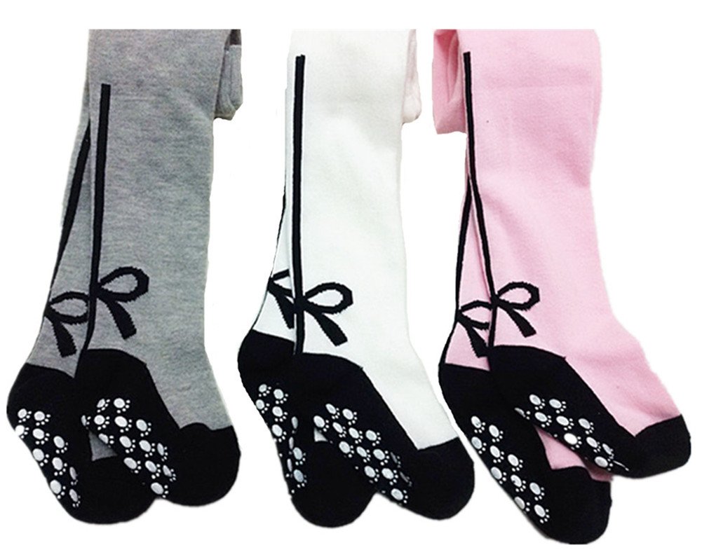 Toptim Non-Slip Baby Girl's Tights & Leggings - Soft Toddler Stockings for Playtime, Daycare & Special Occasions