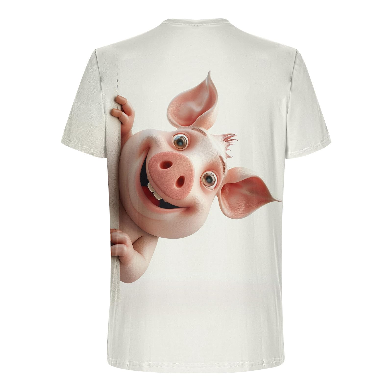 Funny Pig Graphic T-Shirt for Men - Short Sleeve Novelty Tee, Casual Summer Top with Cool Print, Trendy 2024 Design - Perfect for Parties, Gifts & Everyday Wear