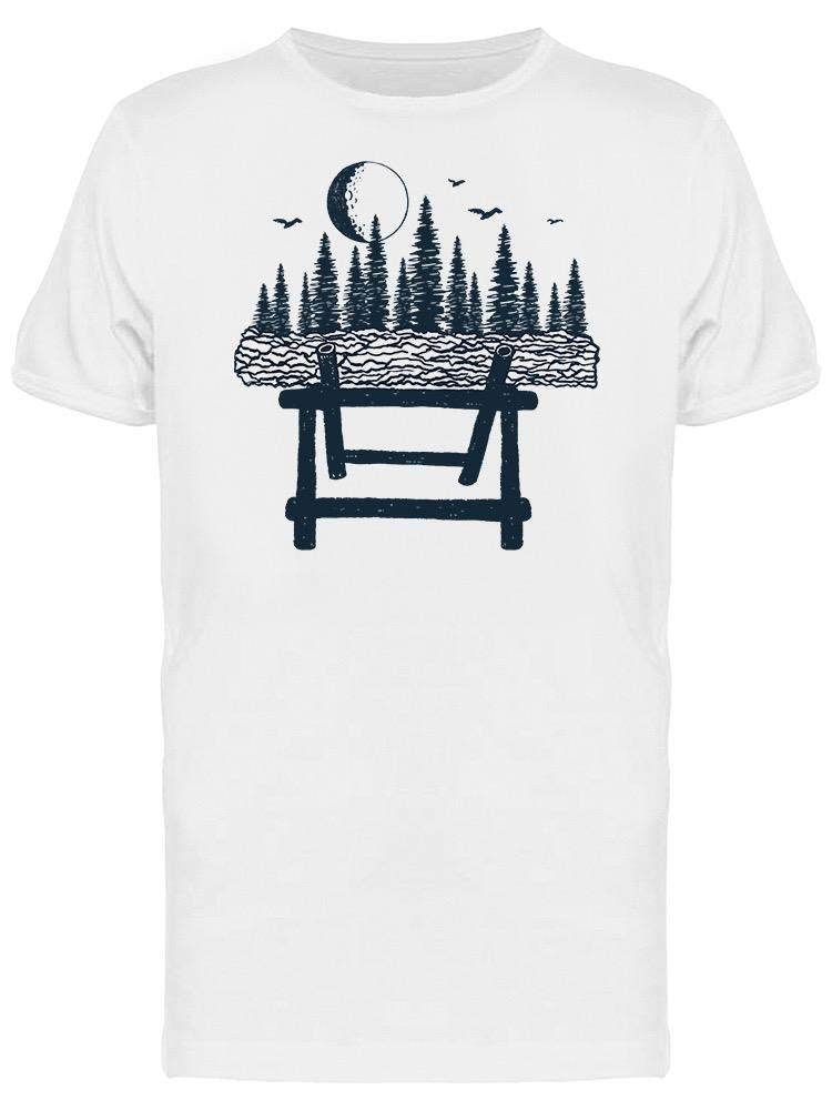 Hand Drawn Forest Art T-Shirt for Men - Stylish Graphic Tee for Casual Wear, Outdoor Adventures & Street Fashion
