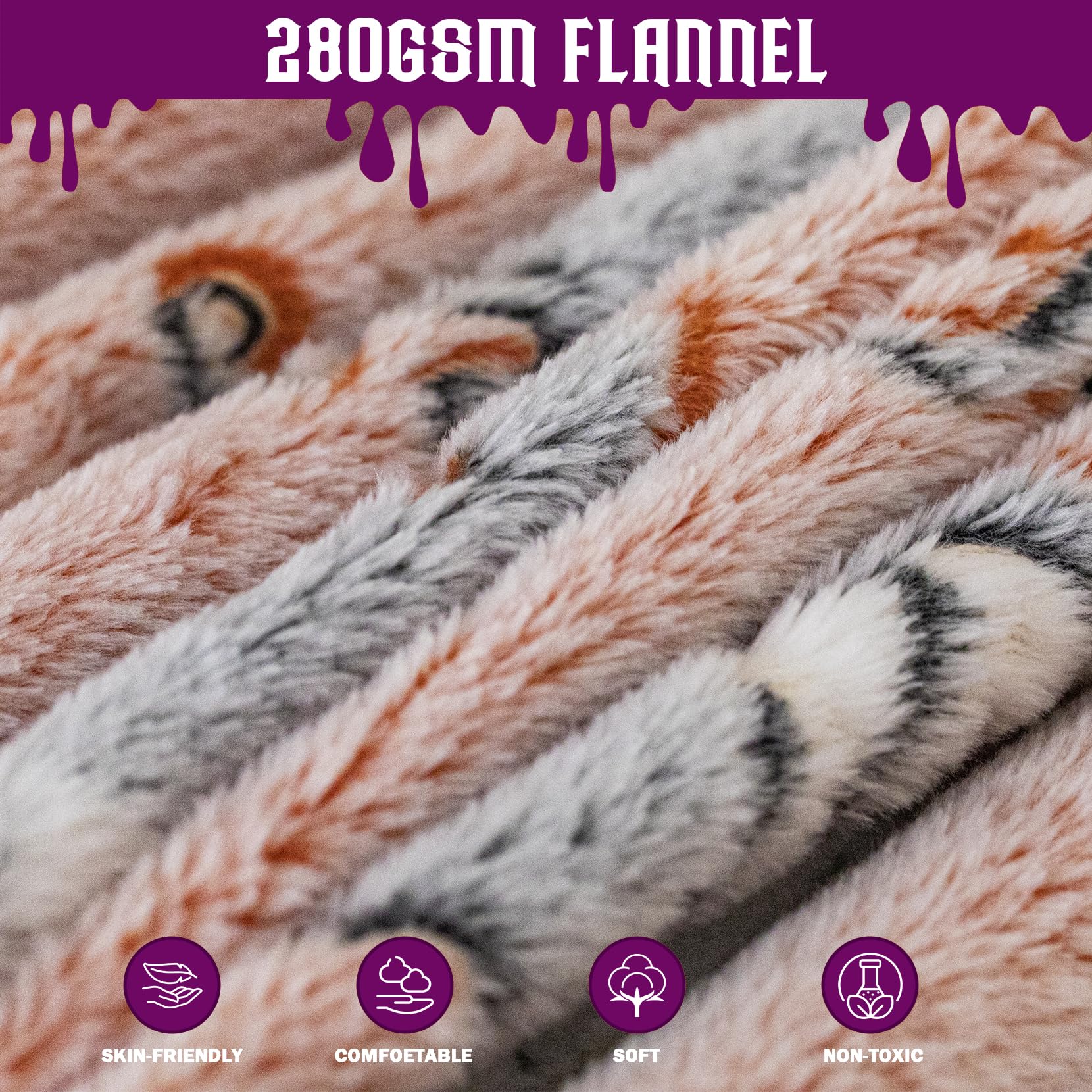 50 x 60 Inch Halloween Pumpkin Plush Throw Blanket - Soft Fleece Glow in The Dark Blanket for Kids, Adults & Home Decor (Orange) | Perfect for Halloween Parties, Movie Nights & Cozy Fall Evenings