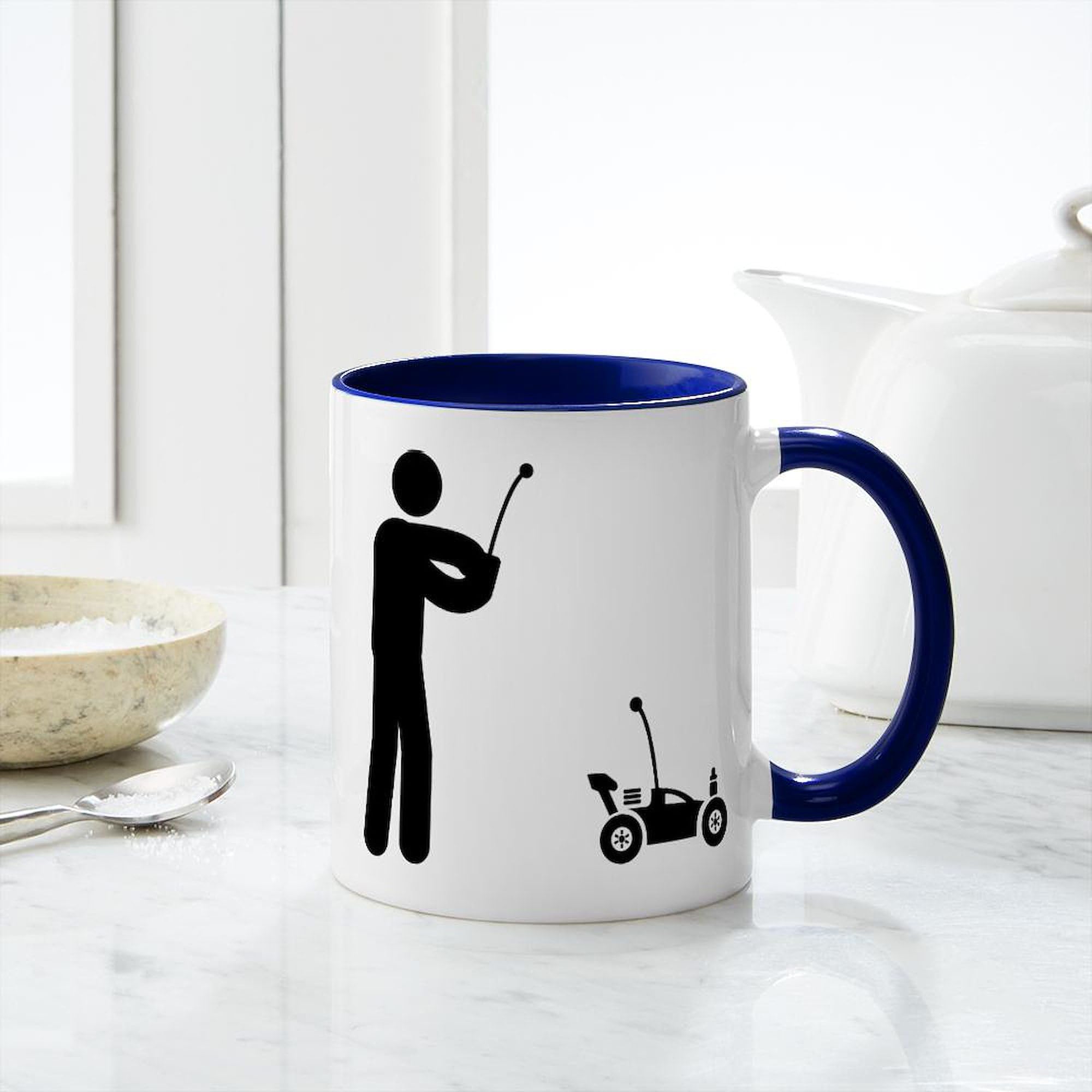 RC Car Enthusiast 11 oz (325 ml) Ceramic Coffee Mug - Perfect Gift for Racing Fans & Coffee Lovers at Home, Office, or Car Shows