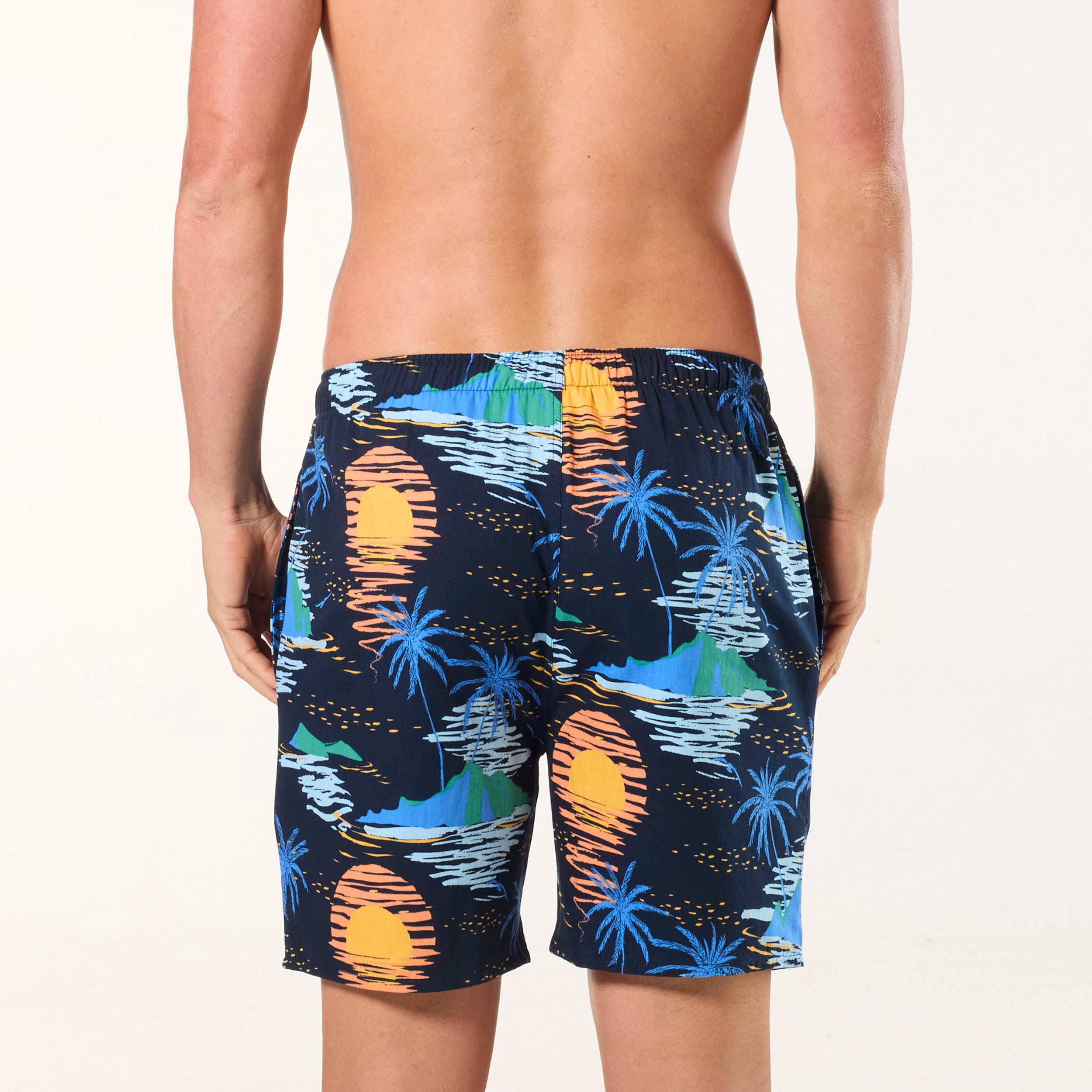 Men's Cotton Sleep Shorts - Soft & Breathable Lounge Pajama Shorts for Nightwear & Relaxation | Navy Blue