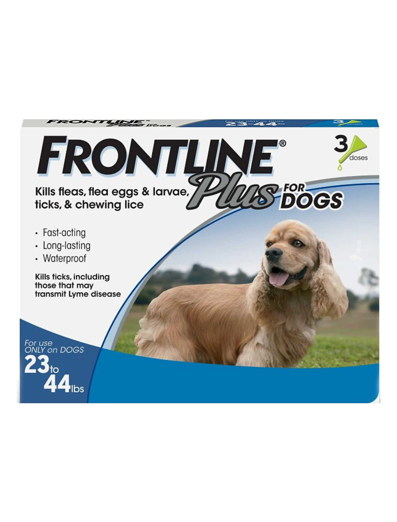 Frontline Plus Flea & Tick Treatment for Medium Dogs 10.1-20kg (2 Sizes) - Fast-Acting Protection for Dogs 25-45 lbs | Home & Outdoor Use