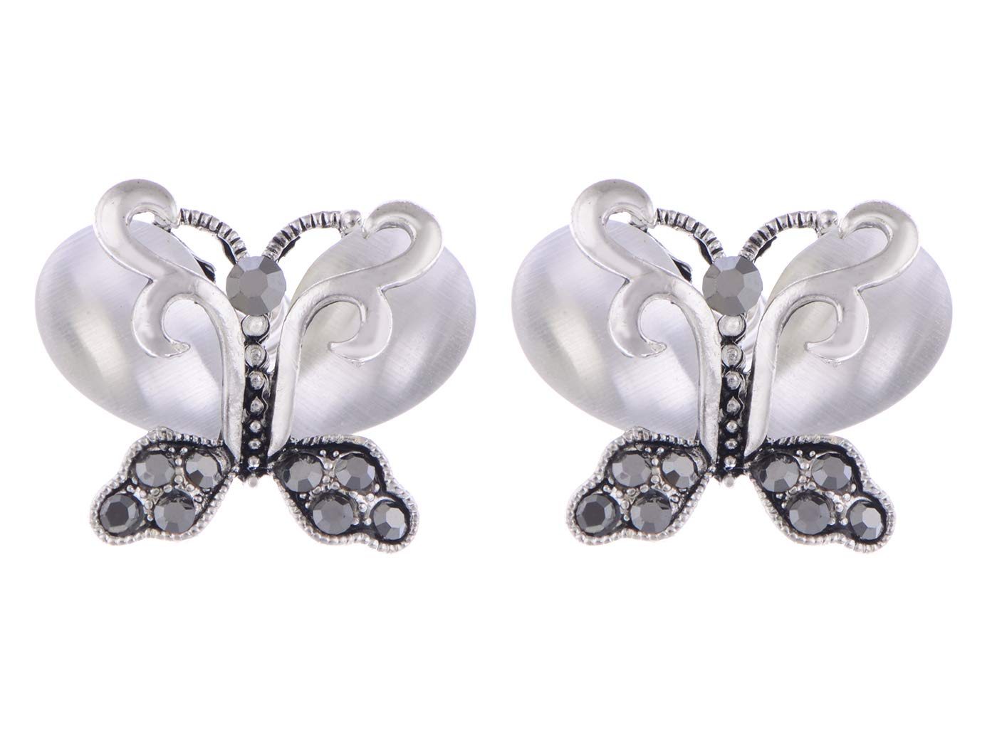 Sparkling Butterfly Earrings with Crystal Rhinestones for Women - Perfect for Parties, Dances, and Special Occasions