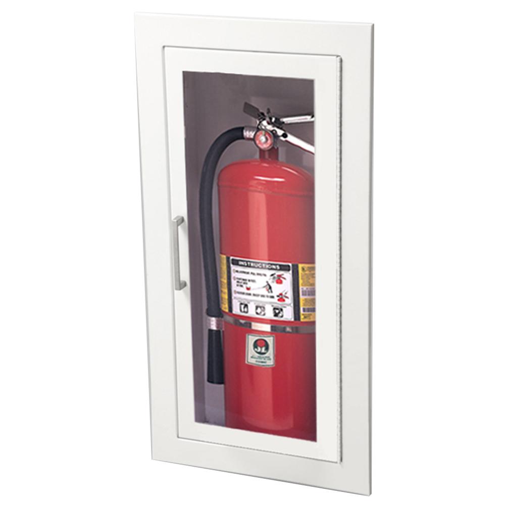 JL Industries 1815F10FX2 Ambassador Fire Extinguisher Cabinet - Full Glass Door with Pull Handle, Fire Rated for Commercial & Industrial Safety - Ideal for Offices, Warehouses, and Public Buildings