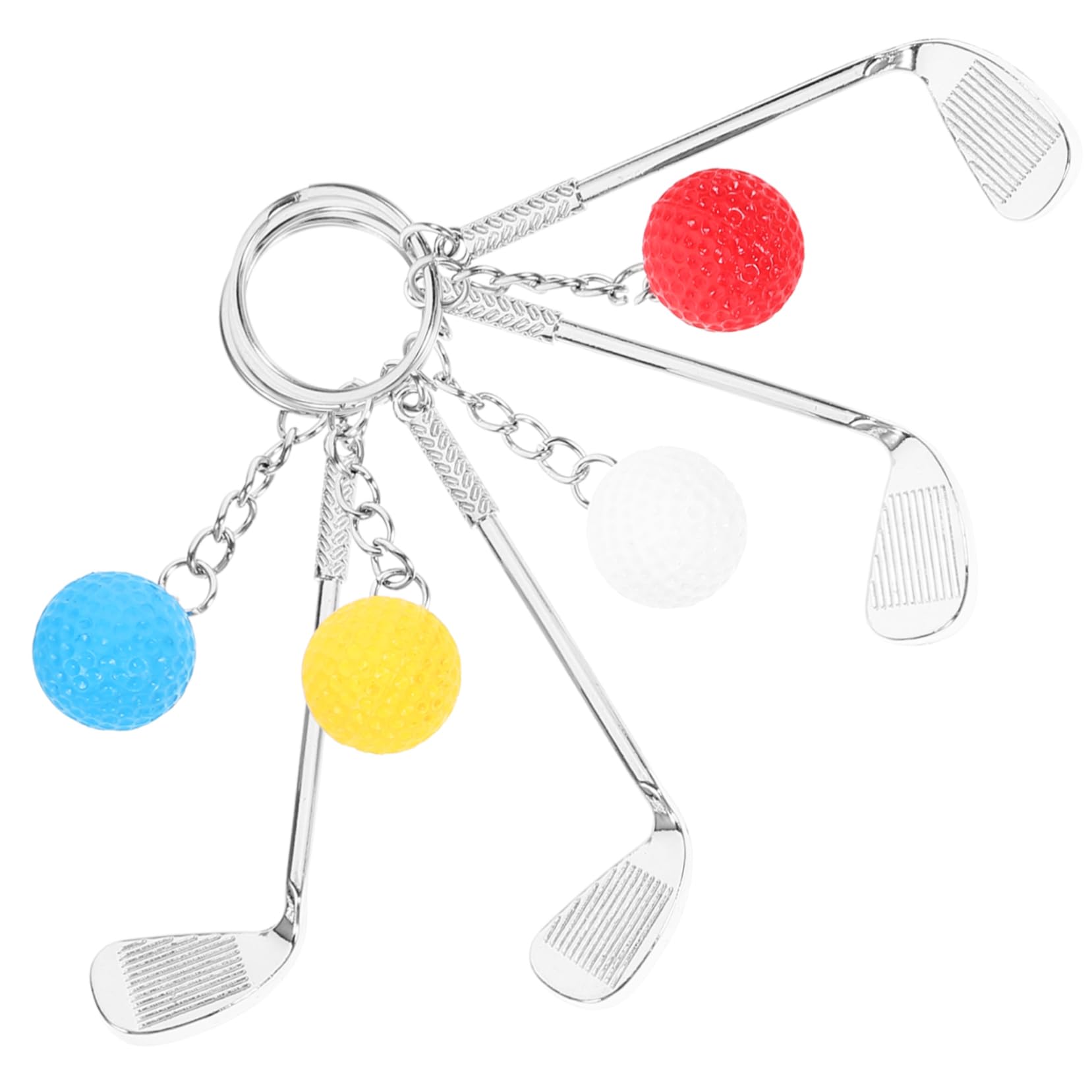 GOOHOCHY Sports Keychain - Metal Golf Ball Key Ring Clip, Fun Team Souvenir Accessory for Golf Lovers | Perfect for Golf Tournaments, Team Gifts & Sports Enthusiasts