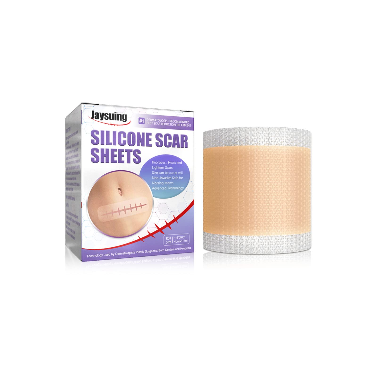 Scar Covering Silicone Gel Patch - Invisible Skin Color Scar Tape for Burns, Acne & Scalds | Medical Grade Scar Treatment for Flawless Skin | Perfect for Daily Wear & Special Occasions