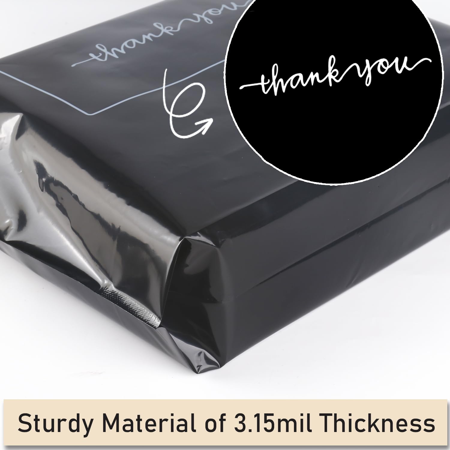50Pcs 12x15In Extra Thick 3.15Mil Reusable Plastic Shopping Bags with Soft Loop Handle - Retail Merchandise Bags for Boutique, Clothing Stores, Party Favors & Gift Bags | Perfect for Retail Packaging, Event Giveaways & Eco-Friendly Shopping