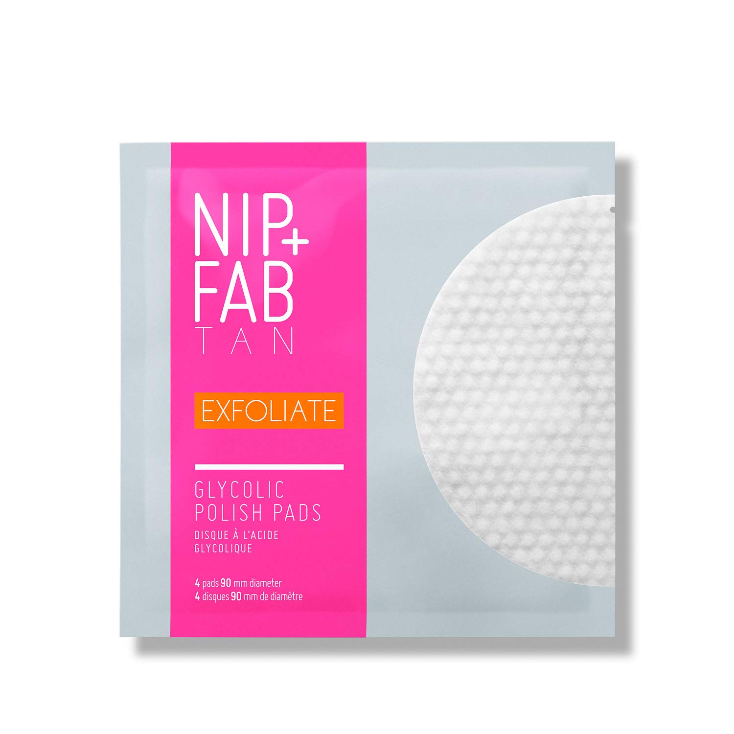 Nip+Fab Glycolic Polish Pads - Exfoliating Face Pads for Glowing Skin | Gentle Chemical Exfoliation for Smooth & Bright Complexion | Perfect for Daily Skincare Routine & Acne Treatment