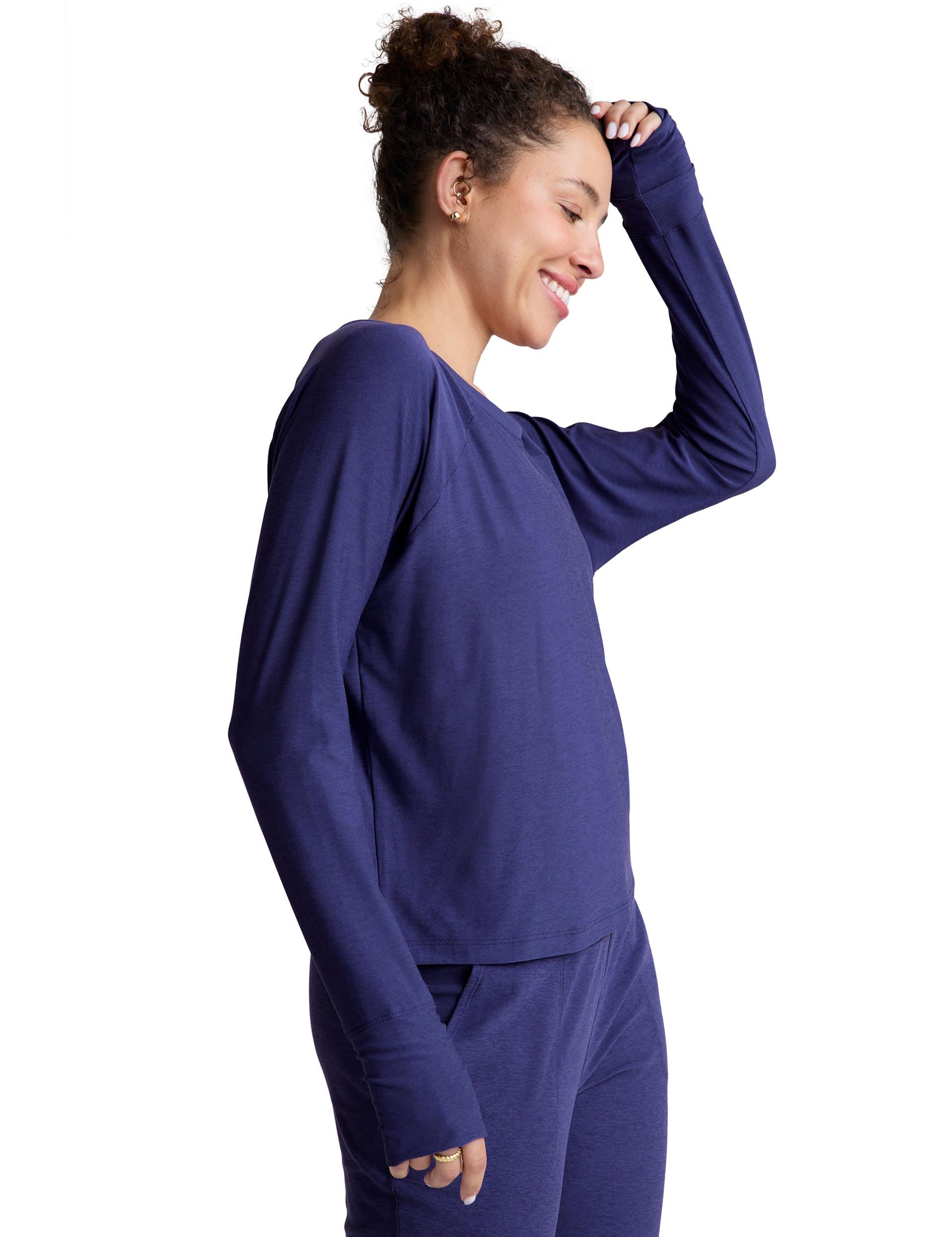 Featherweight Daydreamer Pullover Sweatshirt - Eternal Blue Heather | Lightweight & Cozy for Casual Wear, Travel & Lounging
