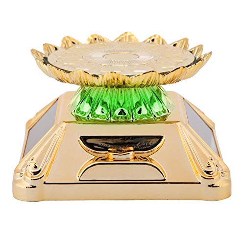 Solar Powered Rotating Jewelry Display Stand - 360° Spinning Letter Tray for Necklace, Ring & Earring Organization (Gold) | Perfect for Boutique Showcase, Wedding Jewelry Display & Retail Store Merchandising