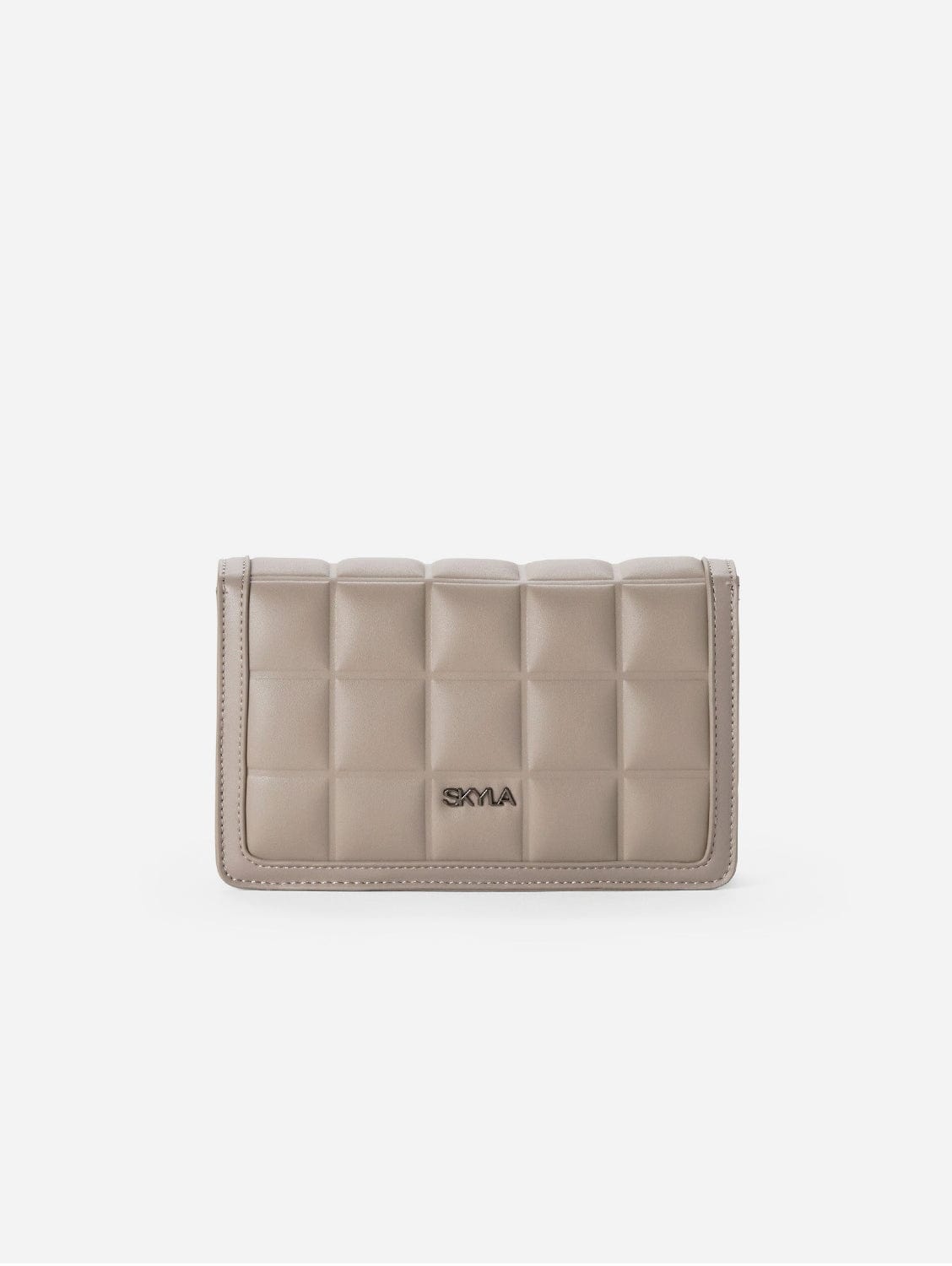 Jamie Vegan Leather Crossbody Bag for Women | Stone Grey | Stylish & Lightweight Purse for Everyday Use, Travel & Shopping