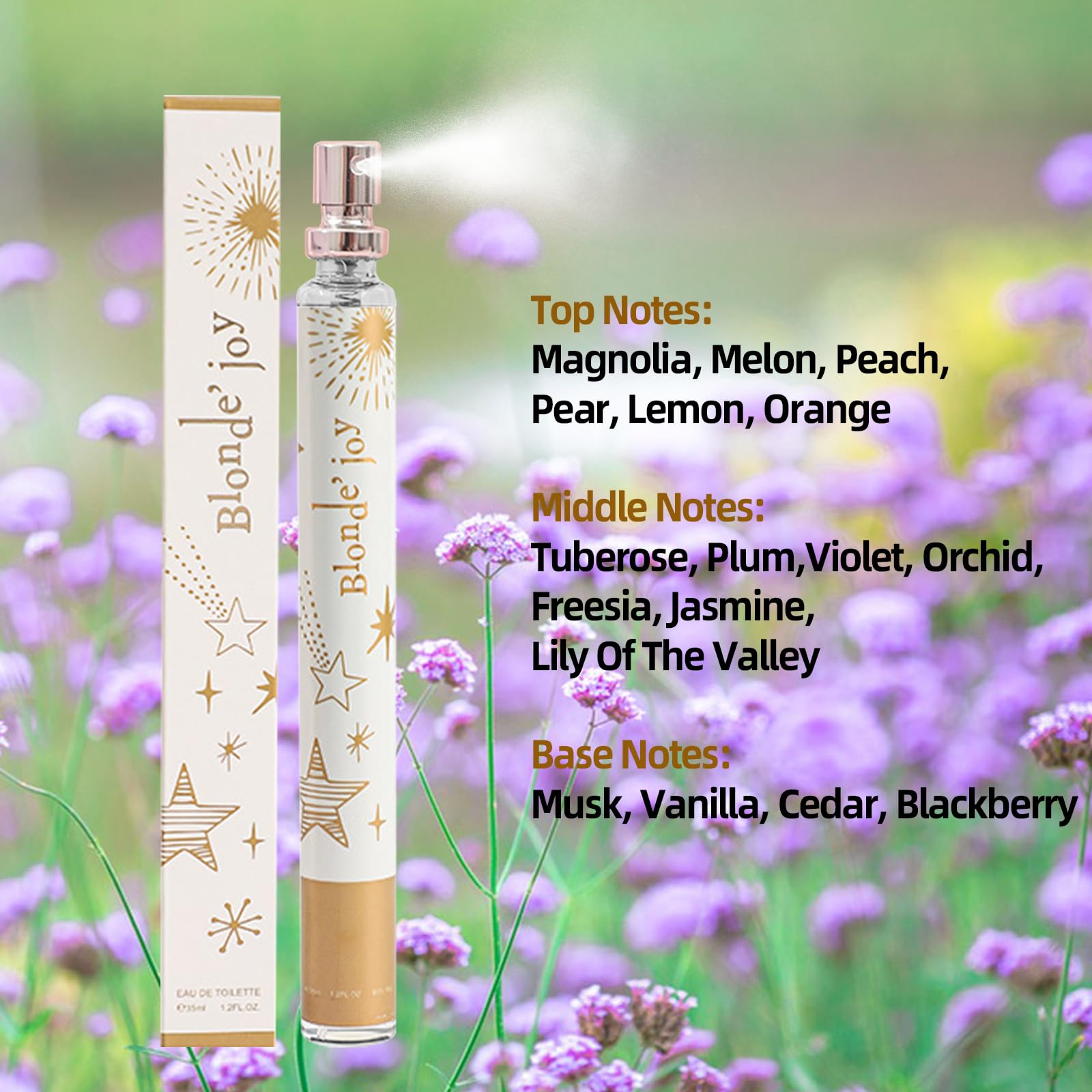 4 Pack Women's Eau de Toilette Gift Set - Fruity Floral Perfume Travel Size (4x35ml) | Mothers Day Gifts for Mom, Teacher Appreciation, Bridesmaid Presents | Natural Fragrance for Daily Wear, Office & Special Occasions