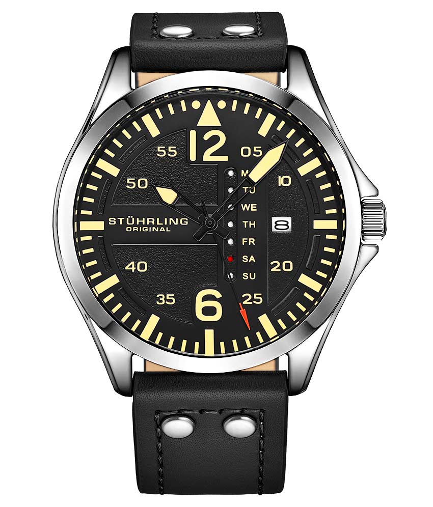 Aeronaut 3916 43mm Quartz Aviator Watch for Men - Stylish Pilot Chronograph for Aviation Enthusiasts & Everyday Wear