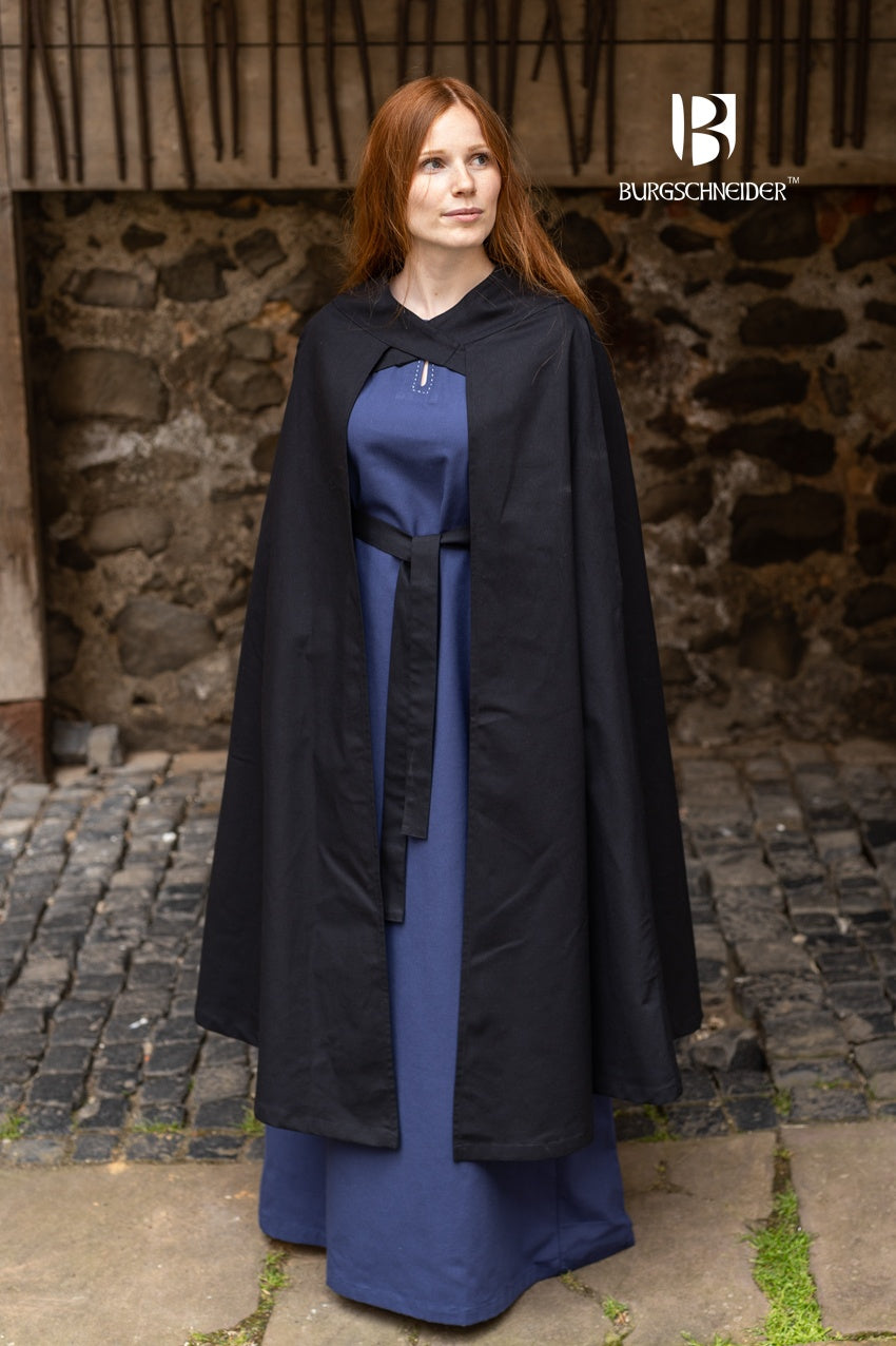Morpheus Black Cape - Gothic Cloak for Cosplay, Halloween Costume, LARP & Theatrical Performances - Elegant & Mysterious Vampire Cape for Men & Women