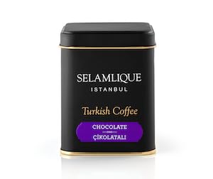 Premium Selamlique Turkish Coffee Istanbul Gift Set - 2.7 oz Espresso Cups with Saucers & Authentic Turkish Coffee in Elegant Black Box - Perfect for Home Brewing, Gifts & Traditional Coffee Ceremonies