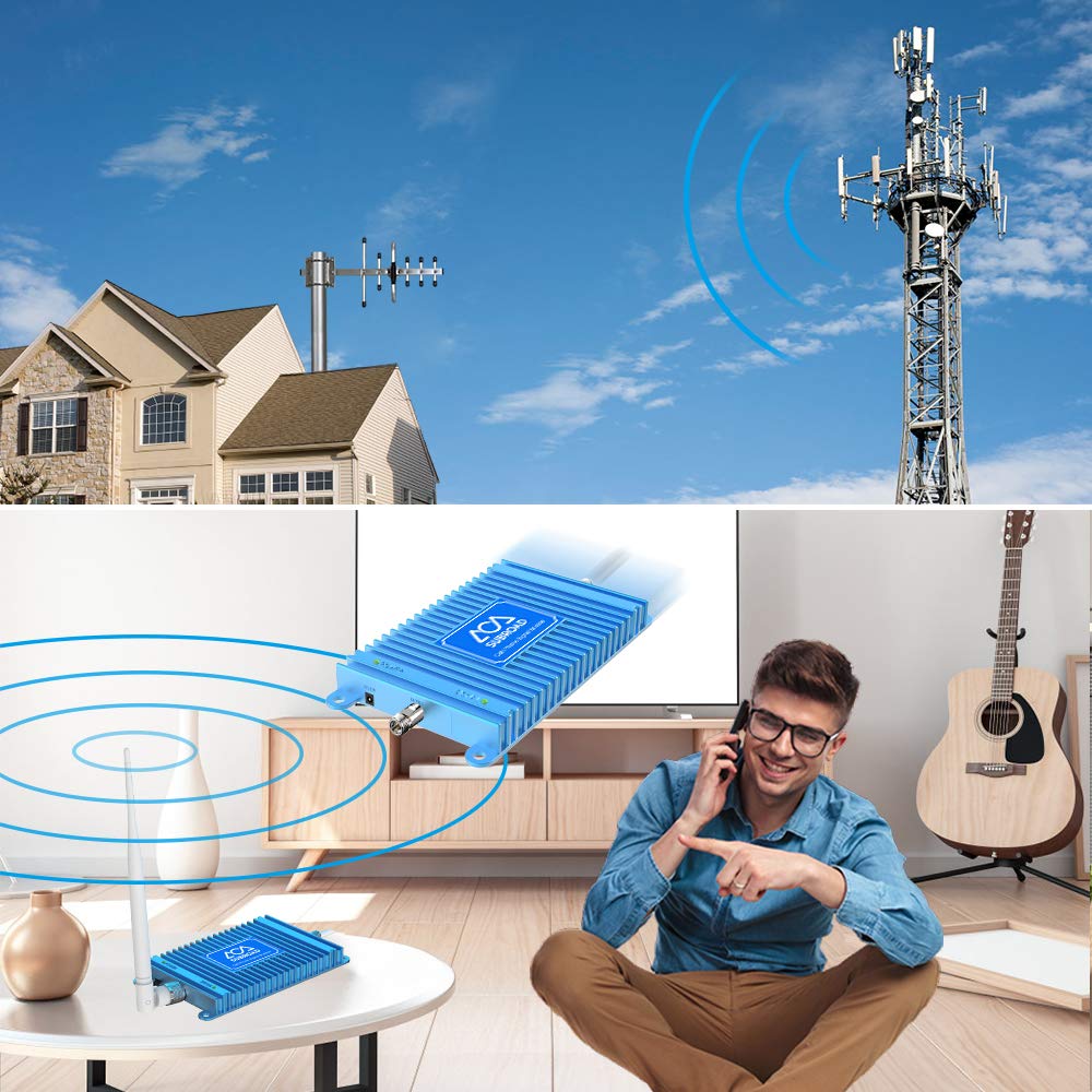 850MHz Band 5 2G GSM 3G CDMA 4G LTE Cell Phone Signal Booster - FDD Mobile Signal Amplifier for ATT & All Carriers - Home Office Warehouse Basement Garage Use - Improves Call Quality & Data Speed in Weak Signal Areas