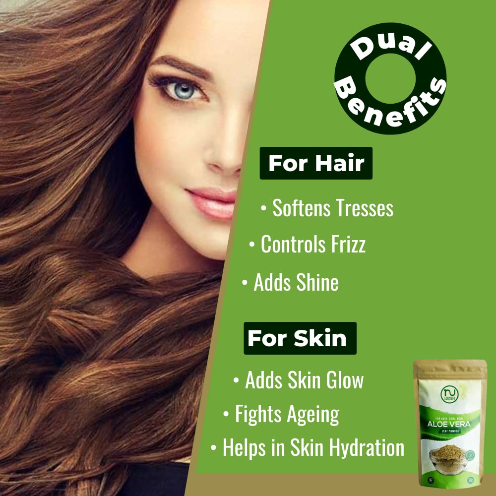 Organic Natural Henna & Aloe Vera Powder for Hair Growth & Shine | 100% Pure Mehndi Powder | Chemical-Free Hair Treatment | Pack of 2 (200g) | Perfect for DIY Hair Coloring, Conditioning & Bridal Mehndi Designs