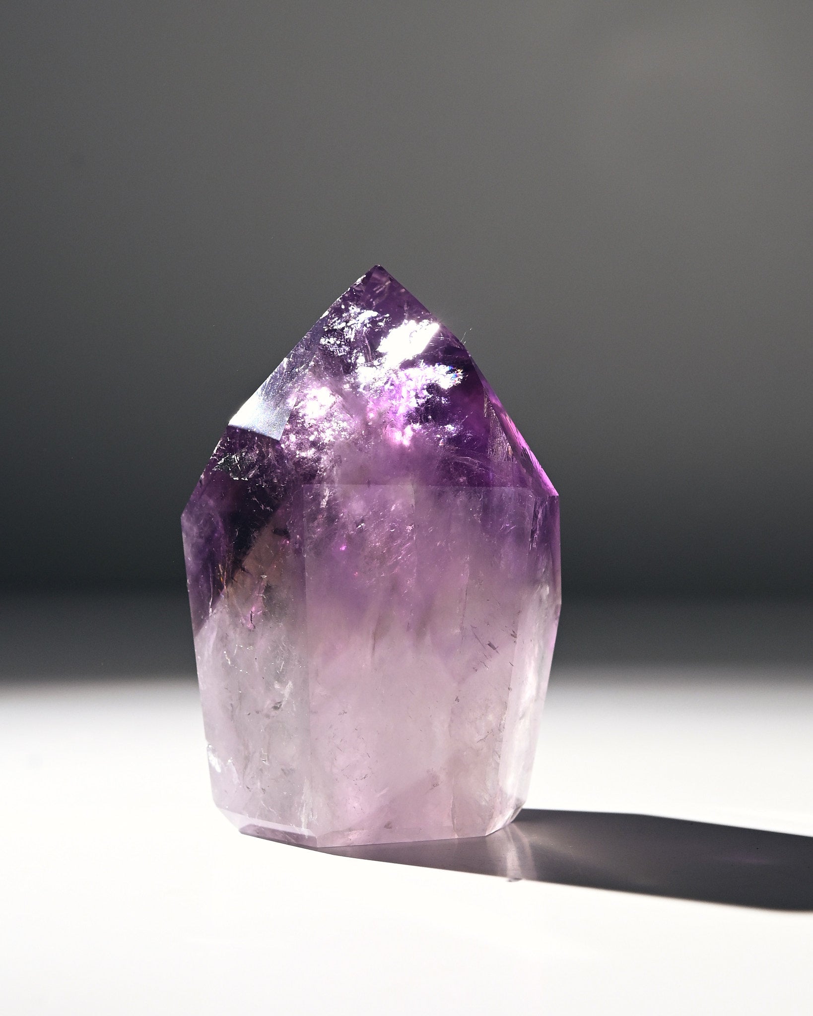 Natural Bahia Amethyst Phantom Tower - 3 Inch Healing Crystal Point for Meditation, Reiki, and Home Decor | Spiritual Energy Stone for Chakra Balancing