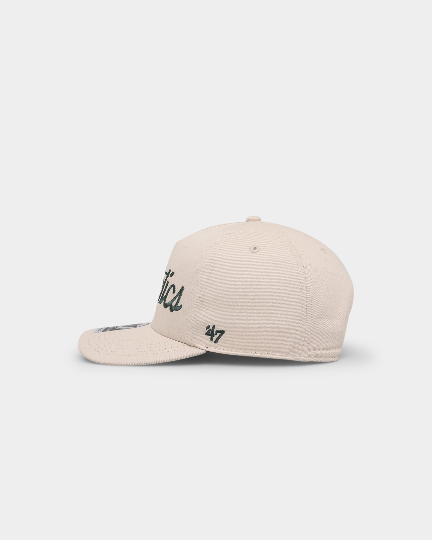 47 Brand Oakland Athletics Nantasket Script '47 Captain DT Snapback Bone Hat - Official MLB Baseball Cap for Men & Women - Perfect for Sports Fans, Streetwear Fashion and Casual Outfits