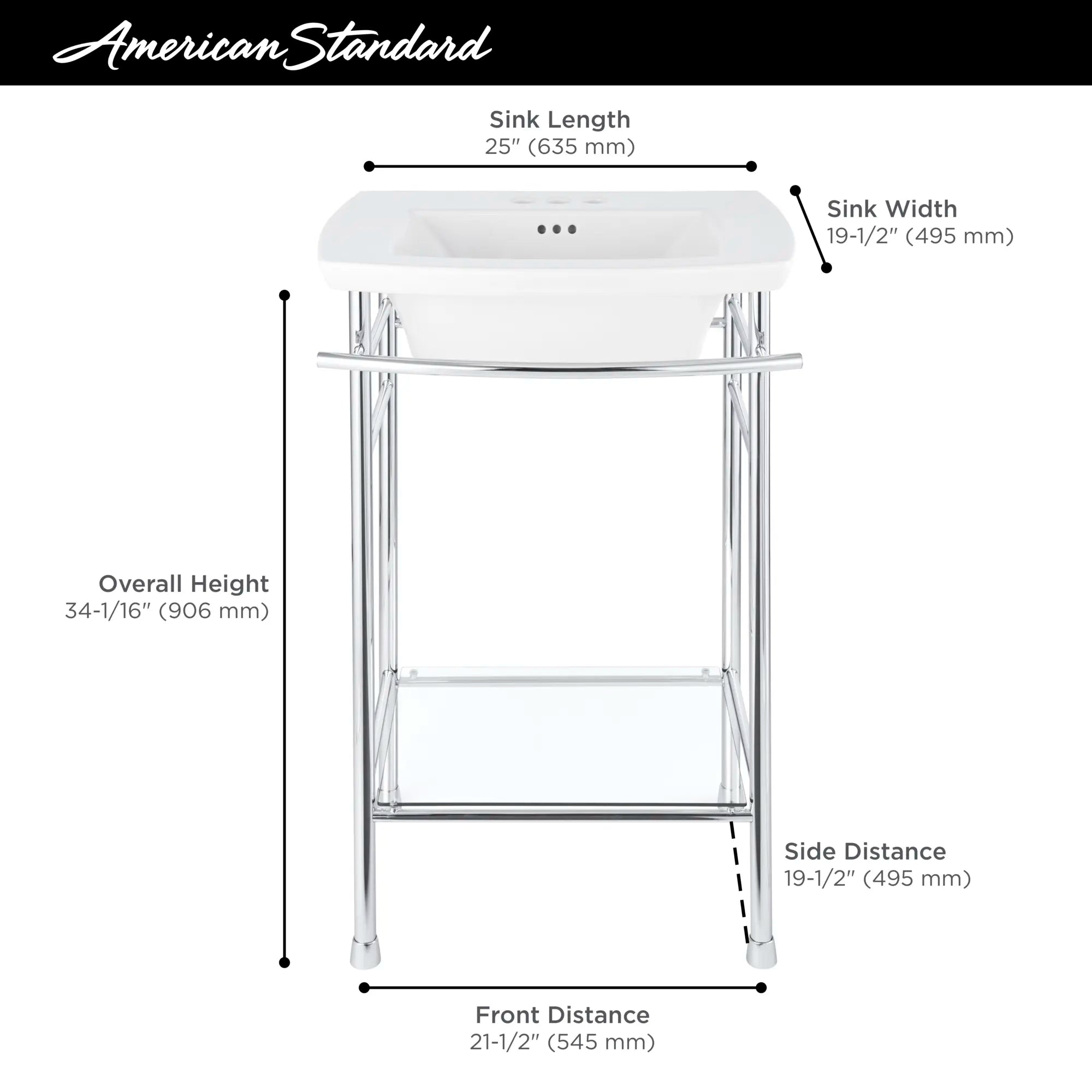 Edgemere® Modern Console Table - Entryway Sofa Table with Storage Shelf | Perfect for Hallway, Living Room & Bedroom Décor