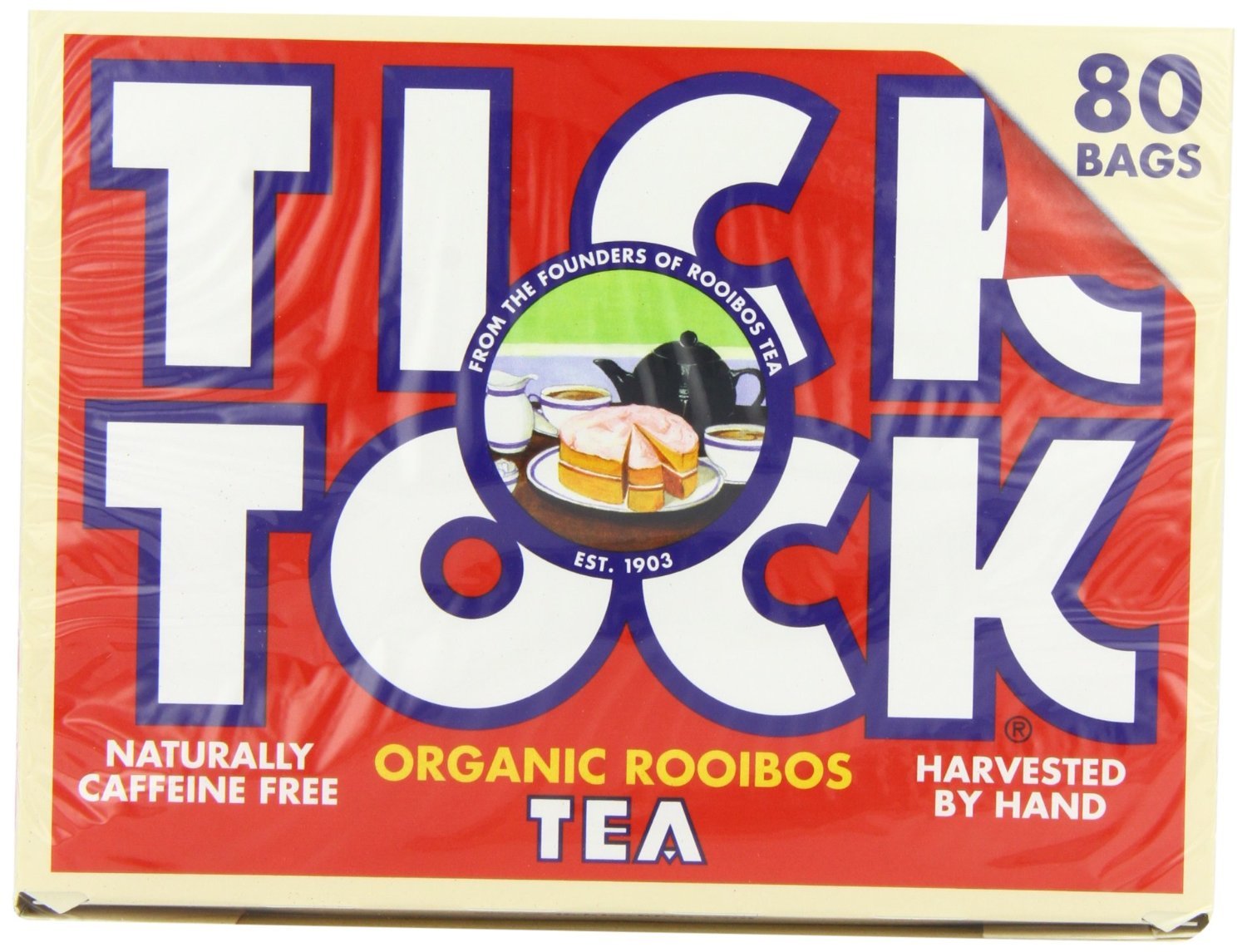 Organic Rooibos Tea Bags - 80 Count (Pack of 6) | Caffeine-Free Herbal Tea for Relaxation & Wellness | Perfect for Morning Rituals, Afternoon Tea Time or Evening Unwinding