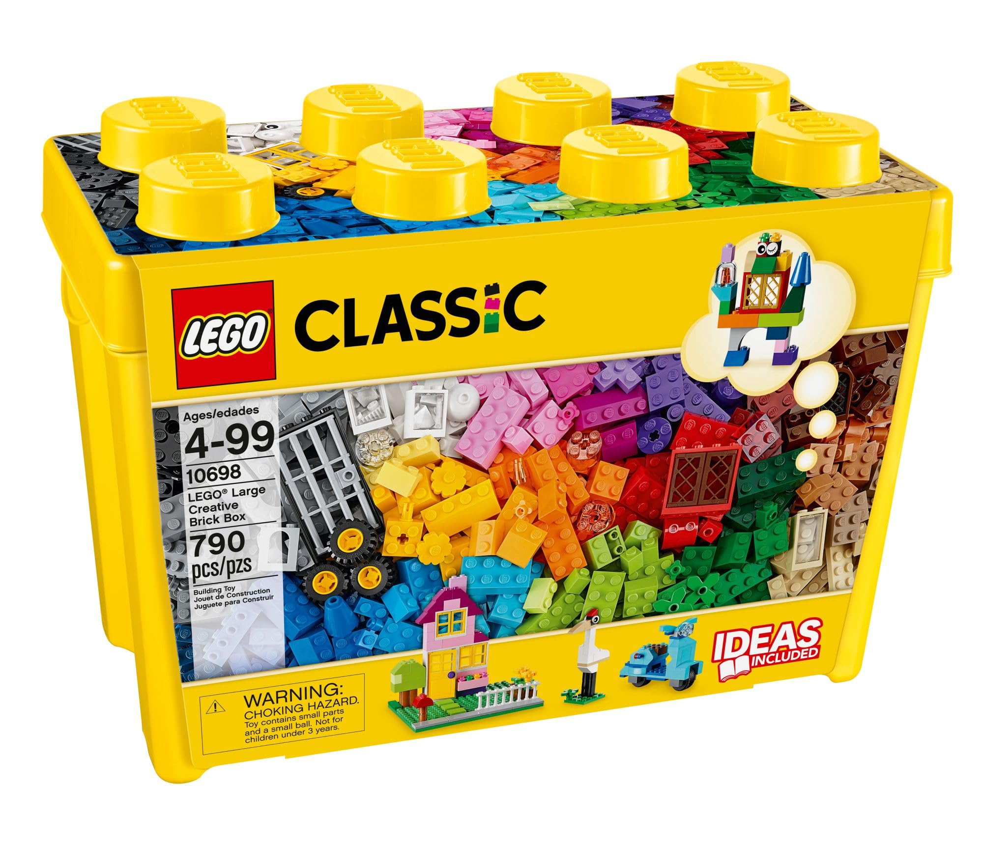 LEGO Classic Large Creative Brick Box 10698 Building Toy Set - 790 Pieces for Kids Ages 4+, STEM Learning Educational Toys for Boys & Girls, Perfect for Home, Classroom & Creative Playtime Activities