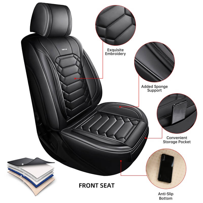 Premium Universal Seat Covers for Chevrolet Silverado - Black Neoprene Car Seat Protectors - Perfect for Trucks, Off-Roading & Daily Commuting
