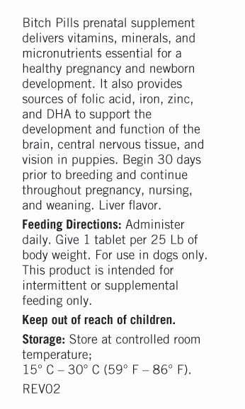 Thomas Pet Prenatal Vitamins for Dogs - 120 Tablets | Essential Dog Prenatal Supplements for Healthy Pregnancy | Supports Mother & Puppy Development | Ideal for Breeding Dogs & Pregnant Canines